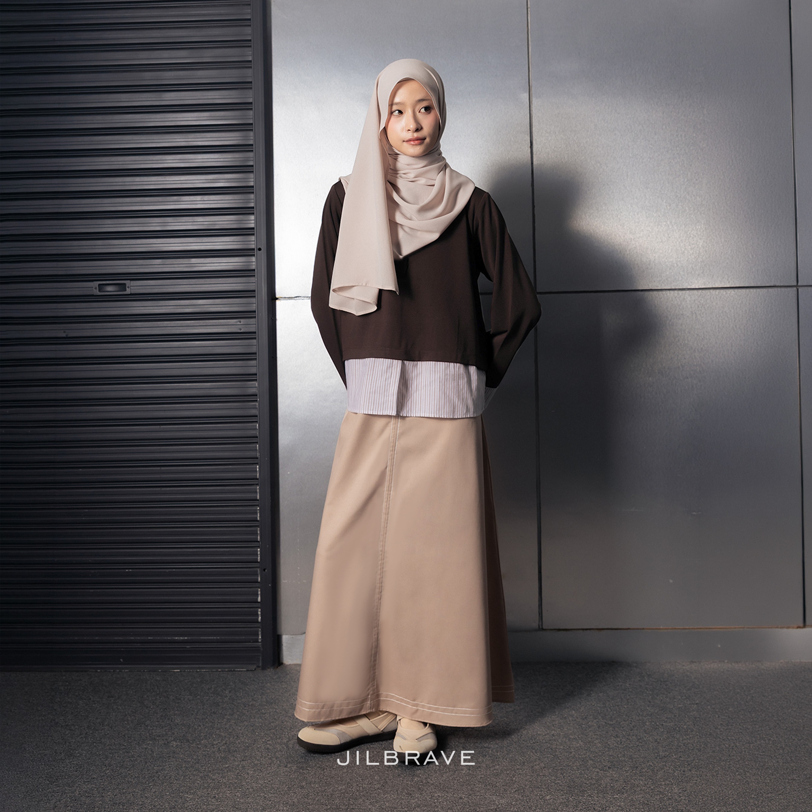 Elanie Dress 2 in 1 Set Outer Cardigan Gamis Wanita Casual Daily