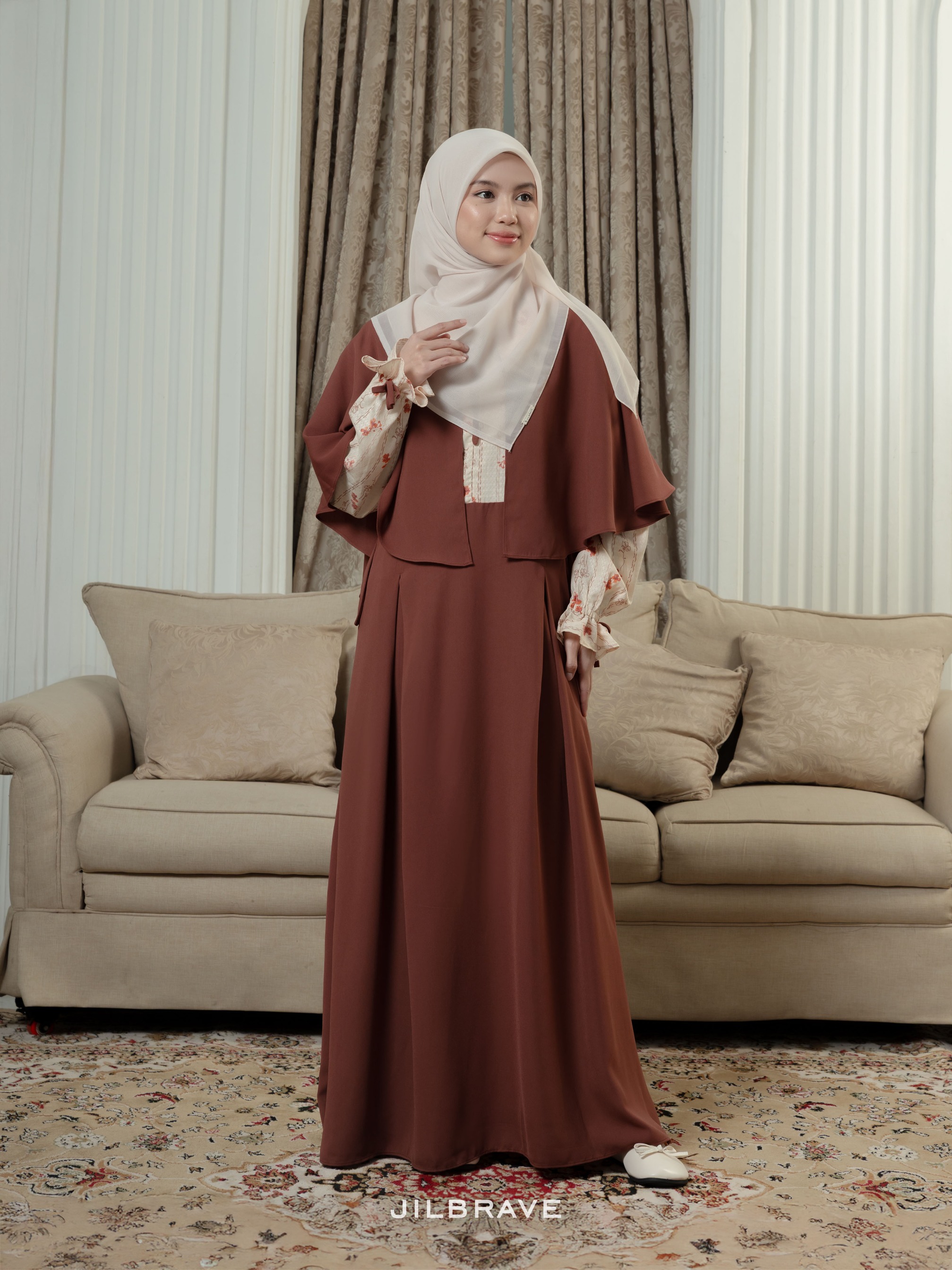 Jenna Dress Gamis Wanita 4 in 1 Look Motif TENCEL™ Premium