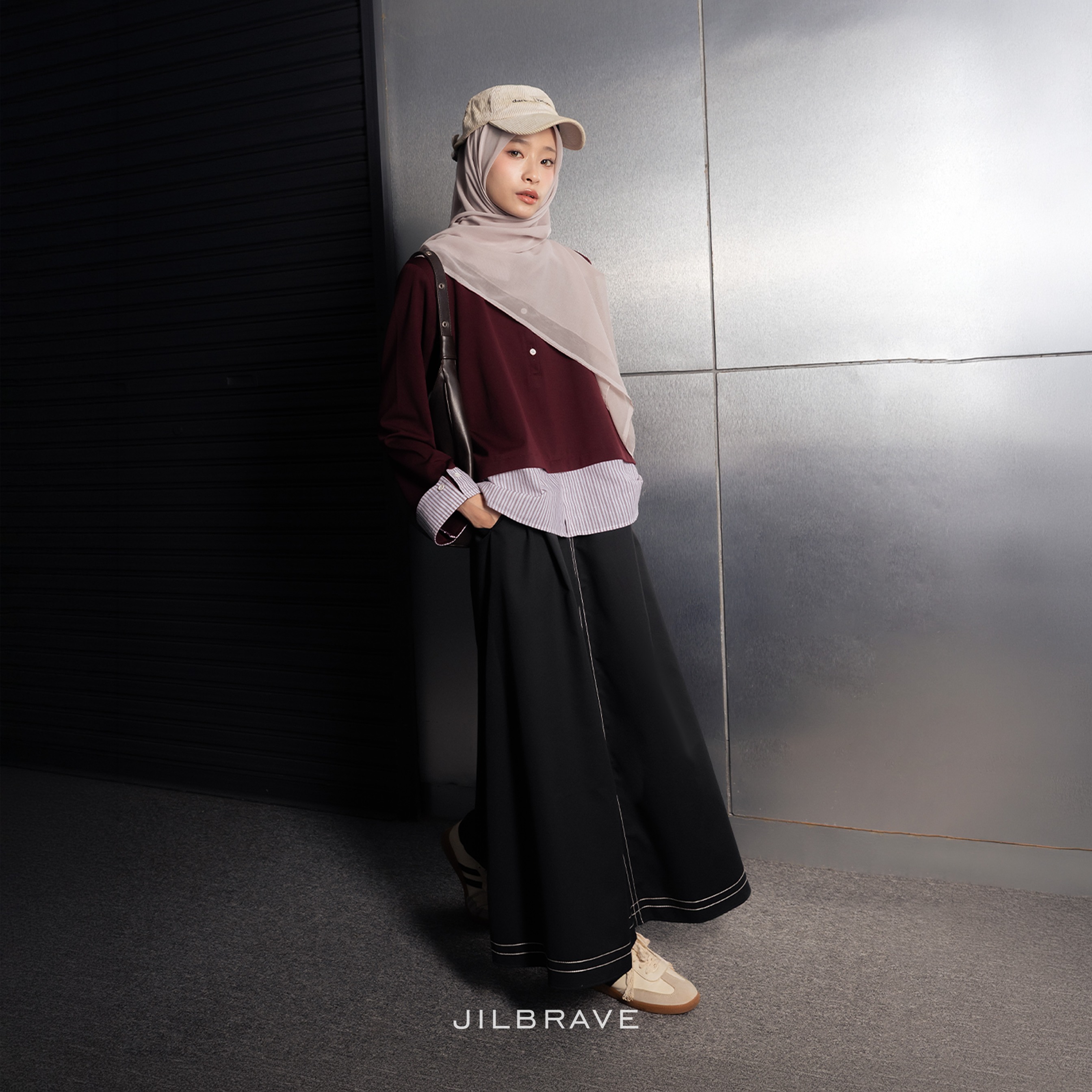 Elanie Dress 2 in 1 Set Outer Cardigan Gamis Wanita Casual Daily