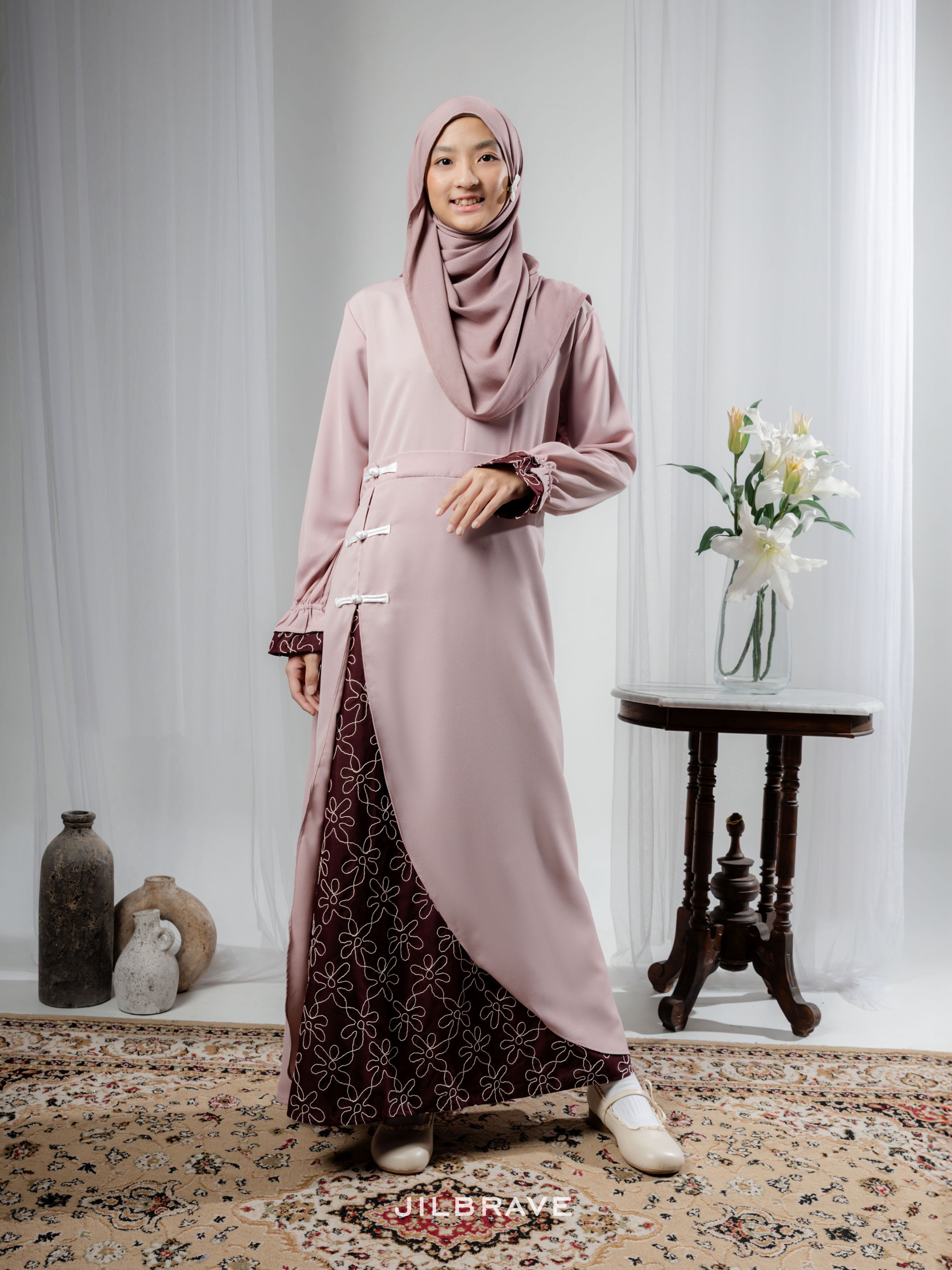 Luzi Dress Gamis Cheongsam Embroidery Elegant Modest