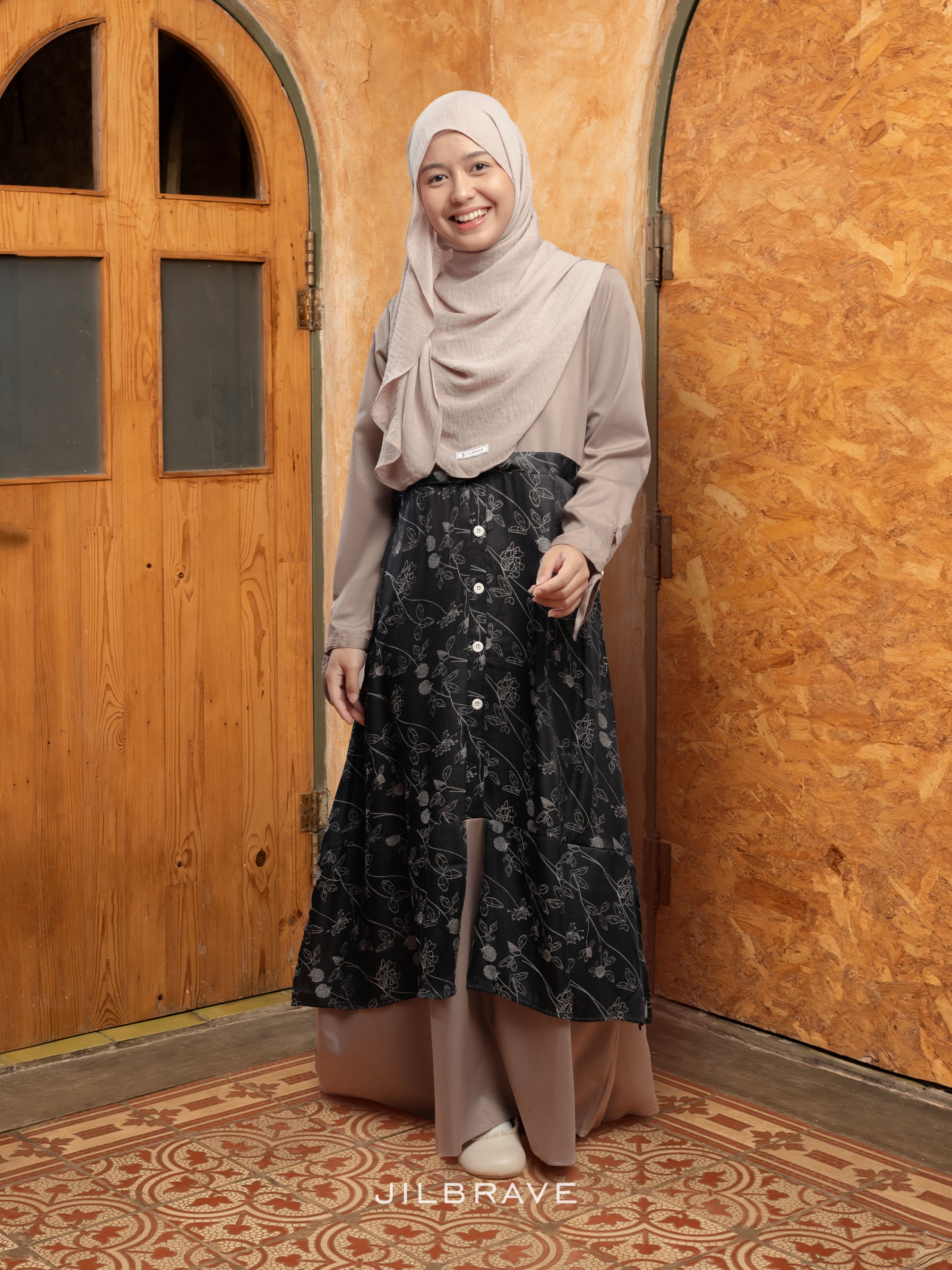 JILBRAVE Ailee Dress Gamis Cotton Silk Feminine Elegant