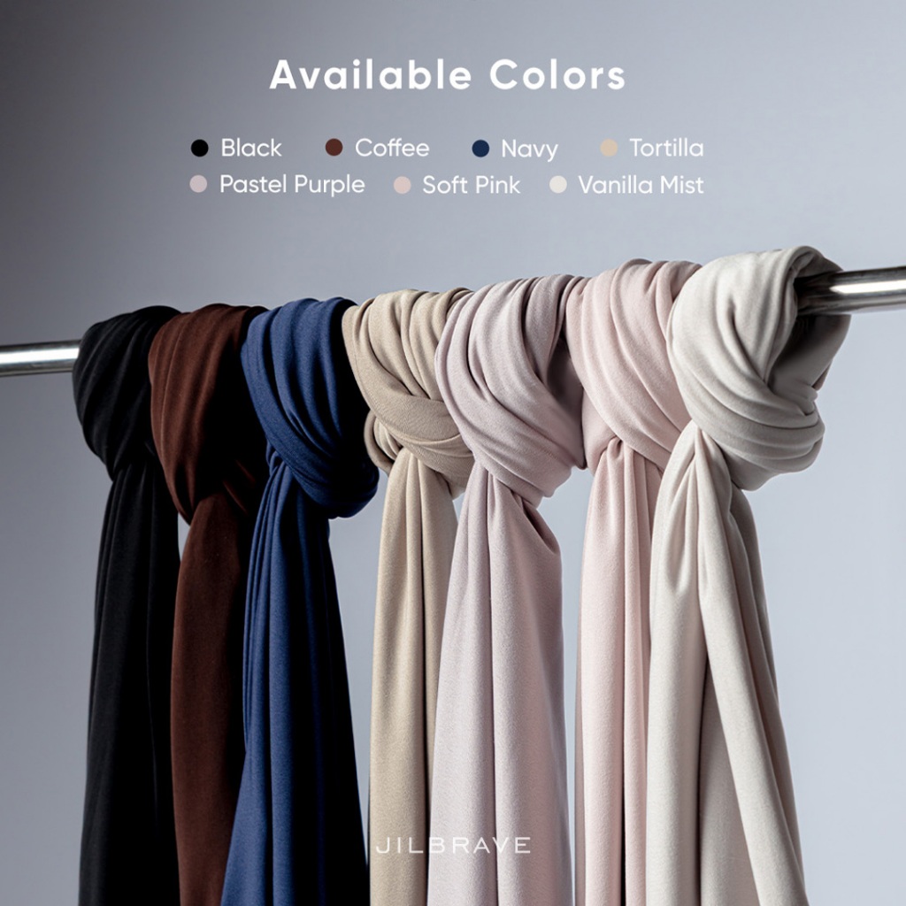 JILBRAVE Dania Instant Hijab Kerudung Bergo Oval Jersey Syar'i Curve Malay