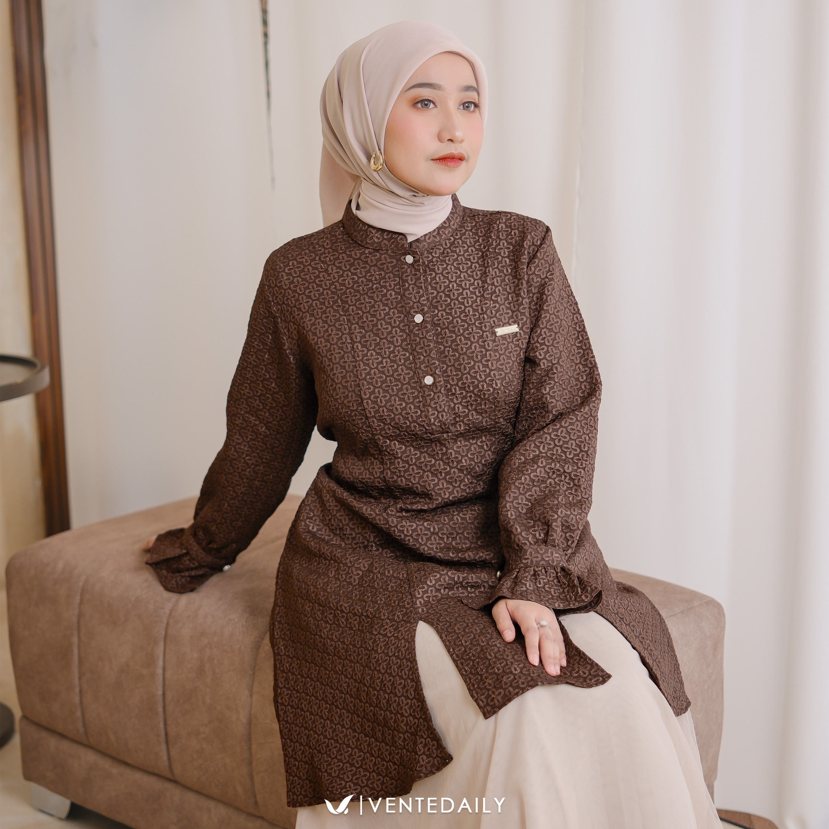 Ventedaily - Rafifa Tunik Atasan Wanita Model Kekinian Mewah Kondangan Terbaru