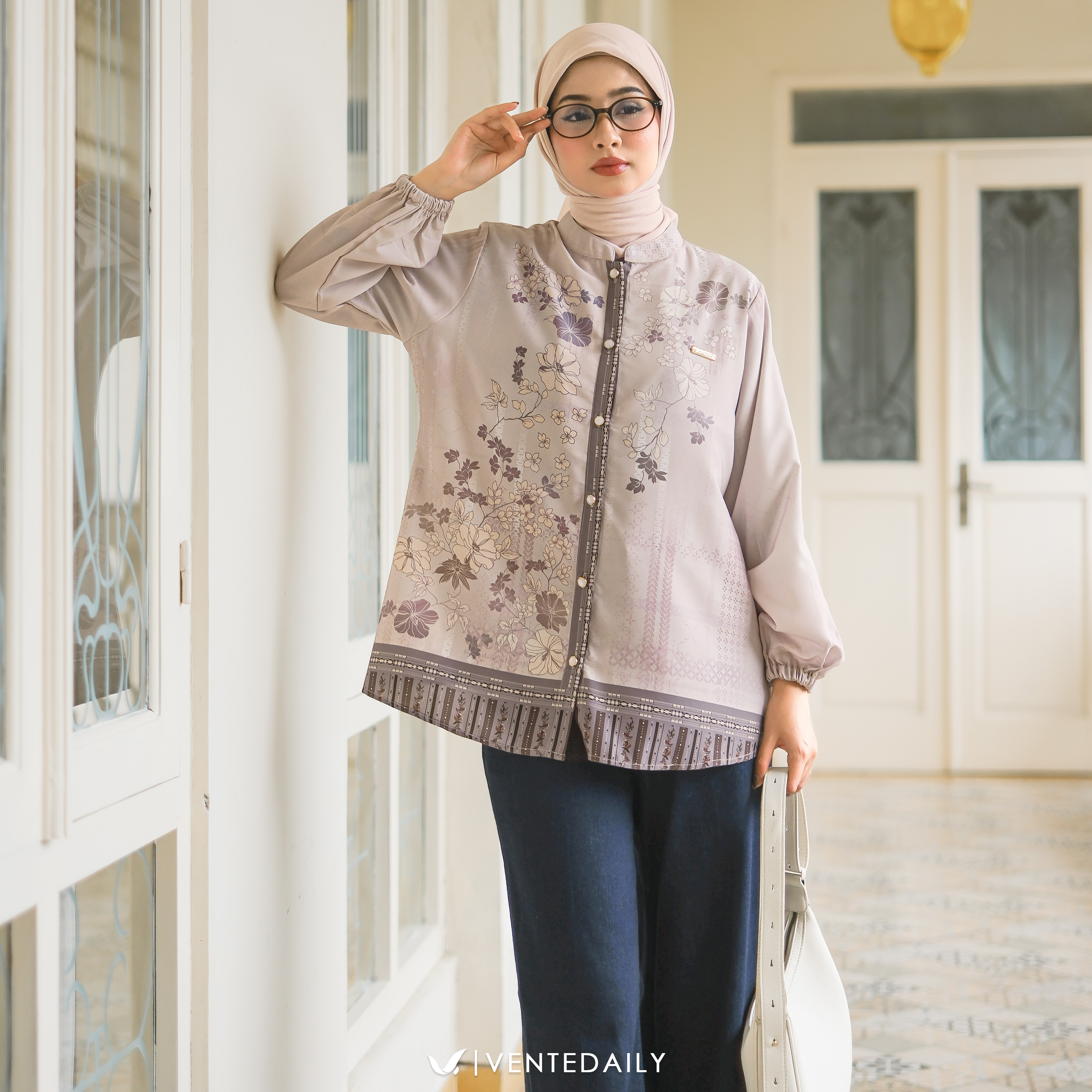 Ventedaily - Ziana Tunik Jumbo Atasan Wanita Kekinian Kondangan Elegan Terbaru