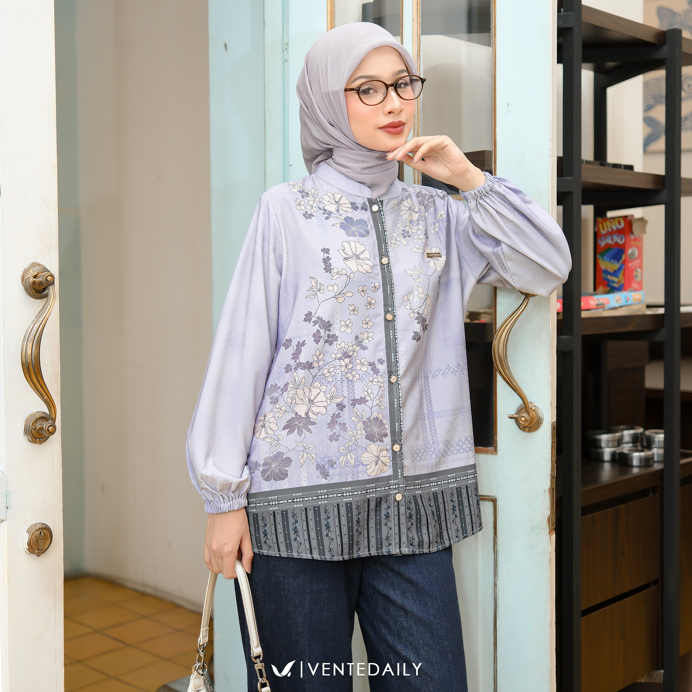 Ventedaily - Ziana Tunik Jumbo Atasan Wanita Kekinian Kondangan Elegan Terbaru