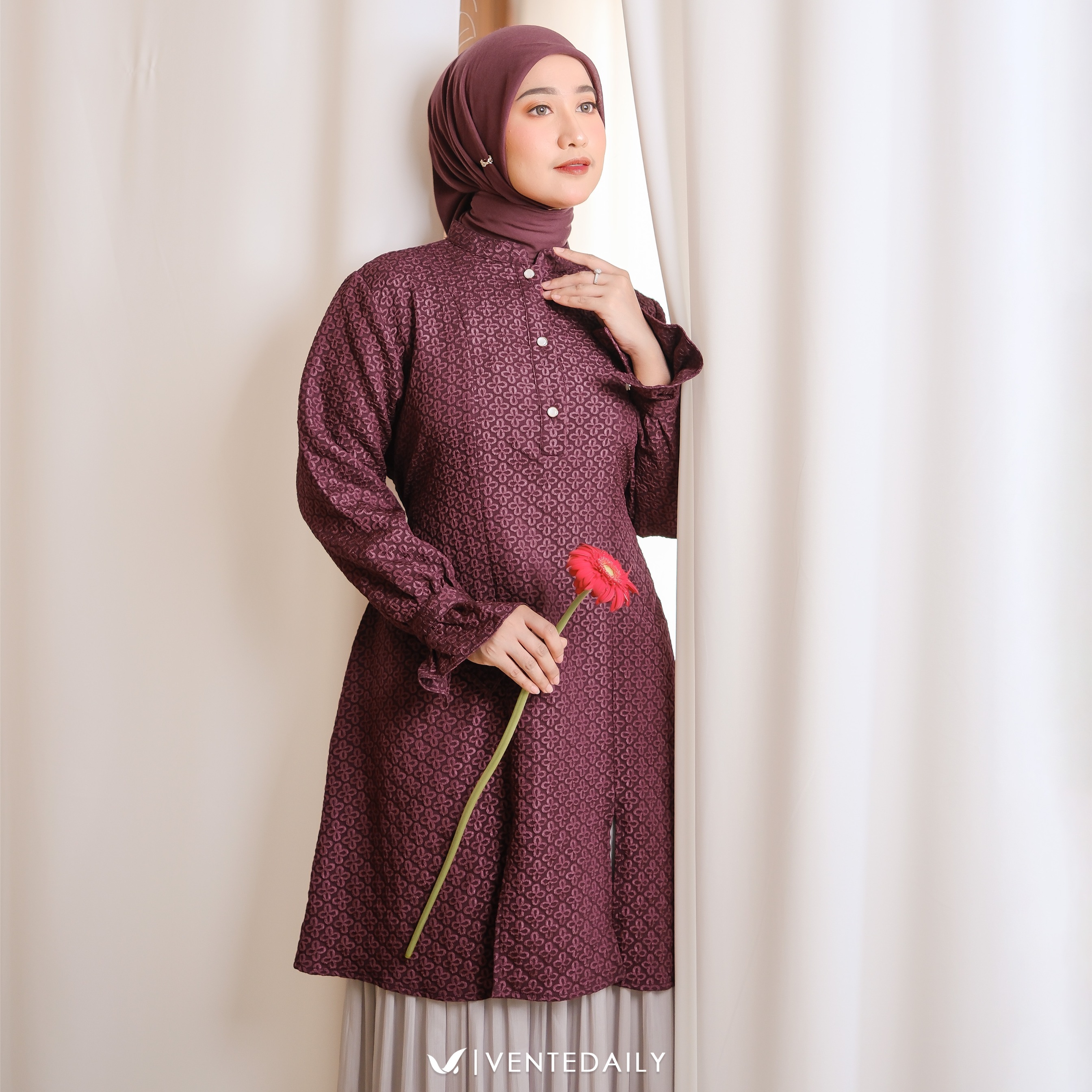 Ventedaily - Rafifa Tunik Atasan Wanita Model Kekinian Mewah Kondangan Terbaru