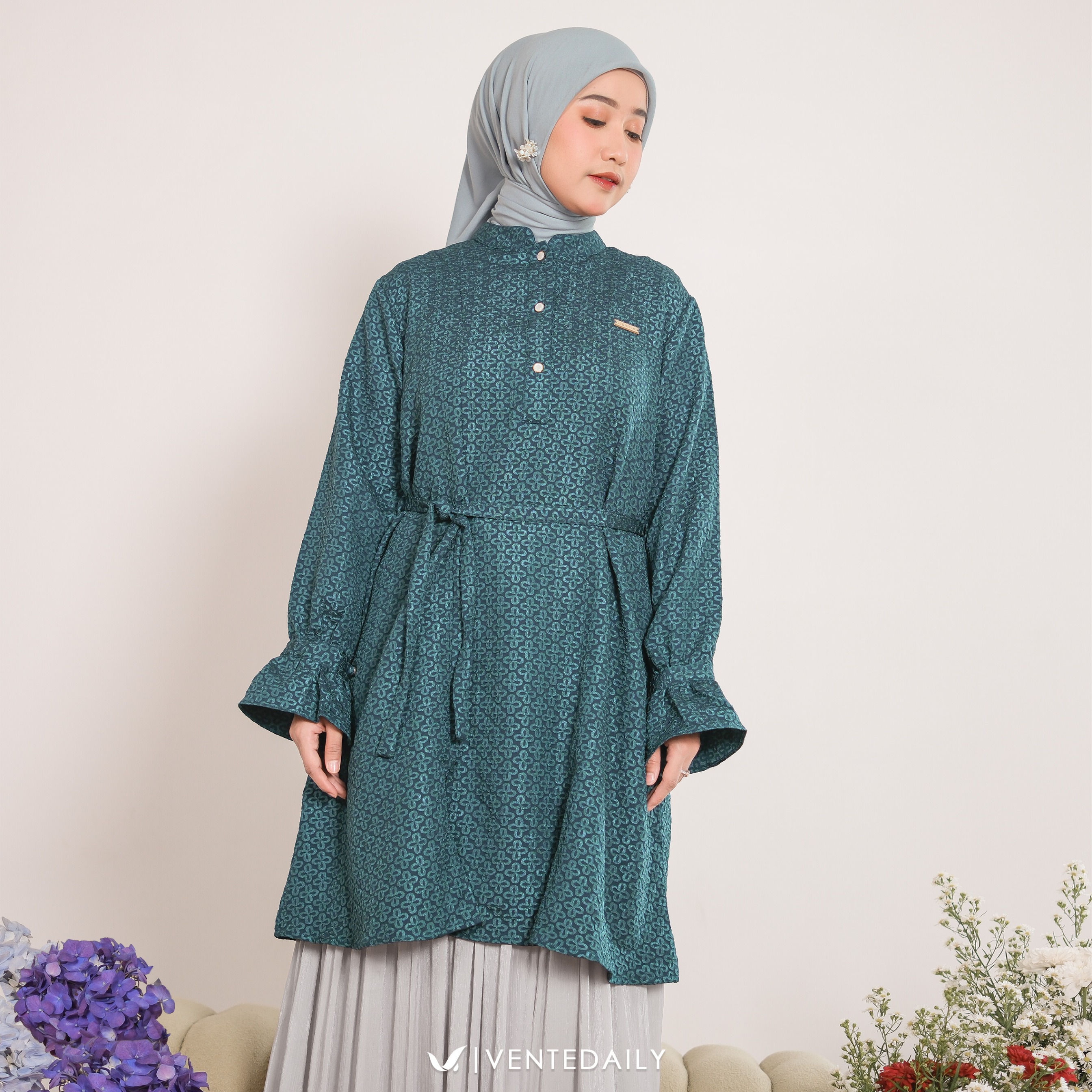 Ventedaily - Rafifa Tunik Atasan Wanita Model Kekinian Mewah Kondangan Terbaru