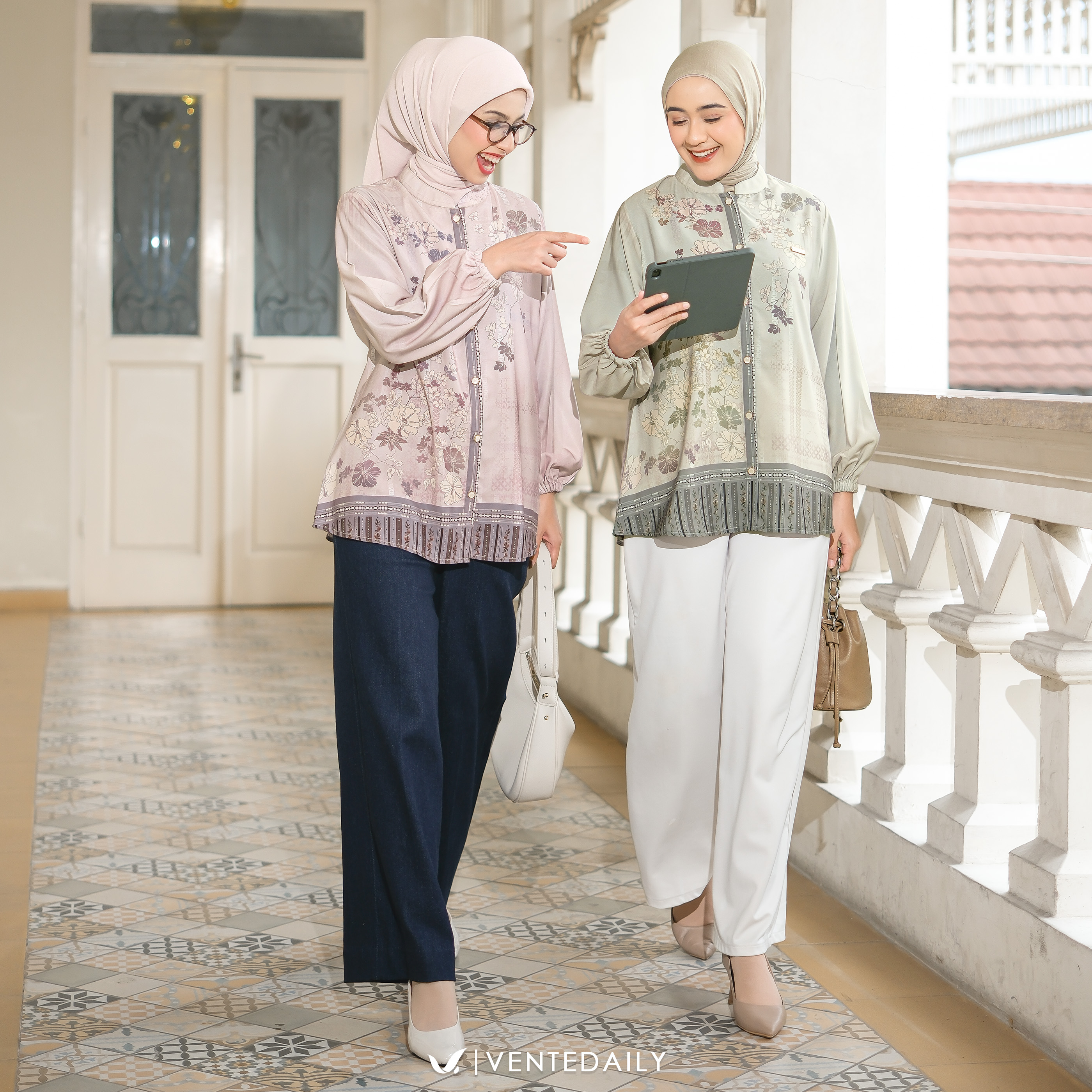 Ventedaily - Ziana Tunik Jumbo Atasan Wanita Kekinian Kondangan Elegan Terbaru