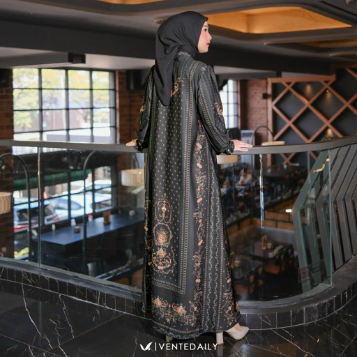Image of Ventedaily - Sabella Gamis Muslim Outfit Lebaran Kondangan 2026 Dress Lengan Panjang Elegan