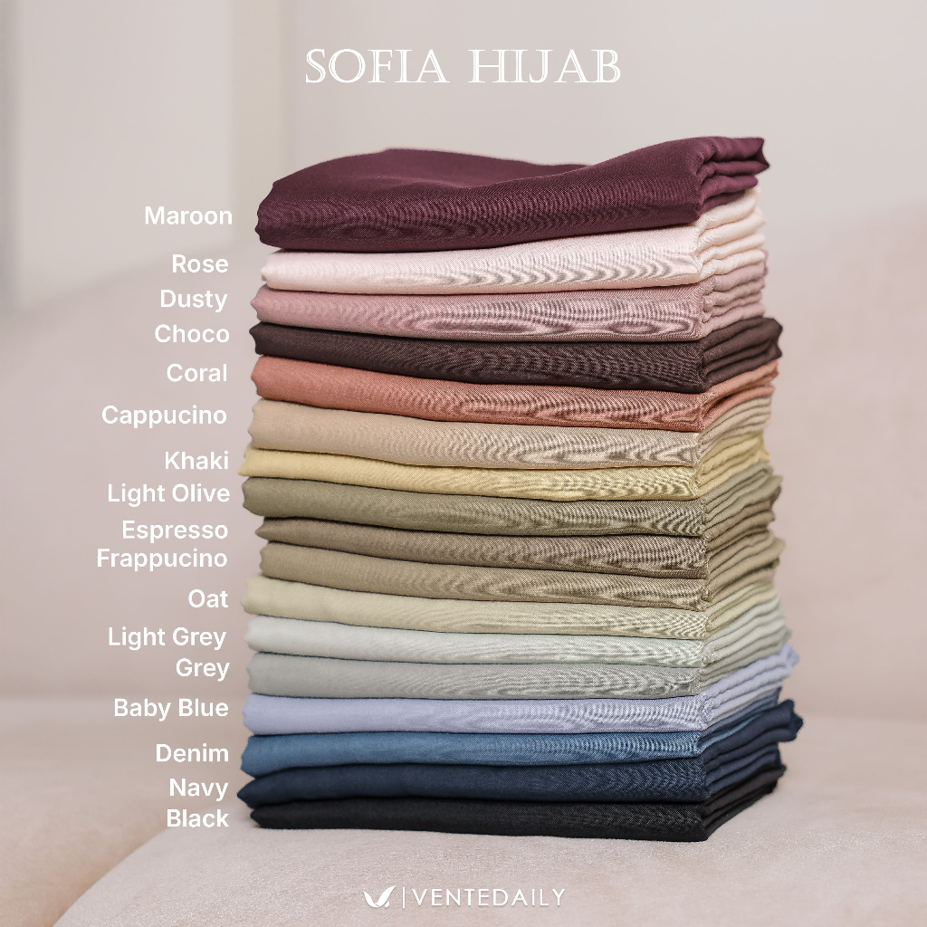 Ventedaily - Sofia Hijab Segi Empat Paris Voal Laser Cut Terbaru