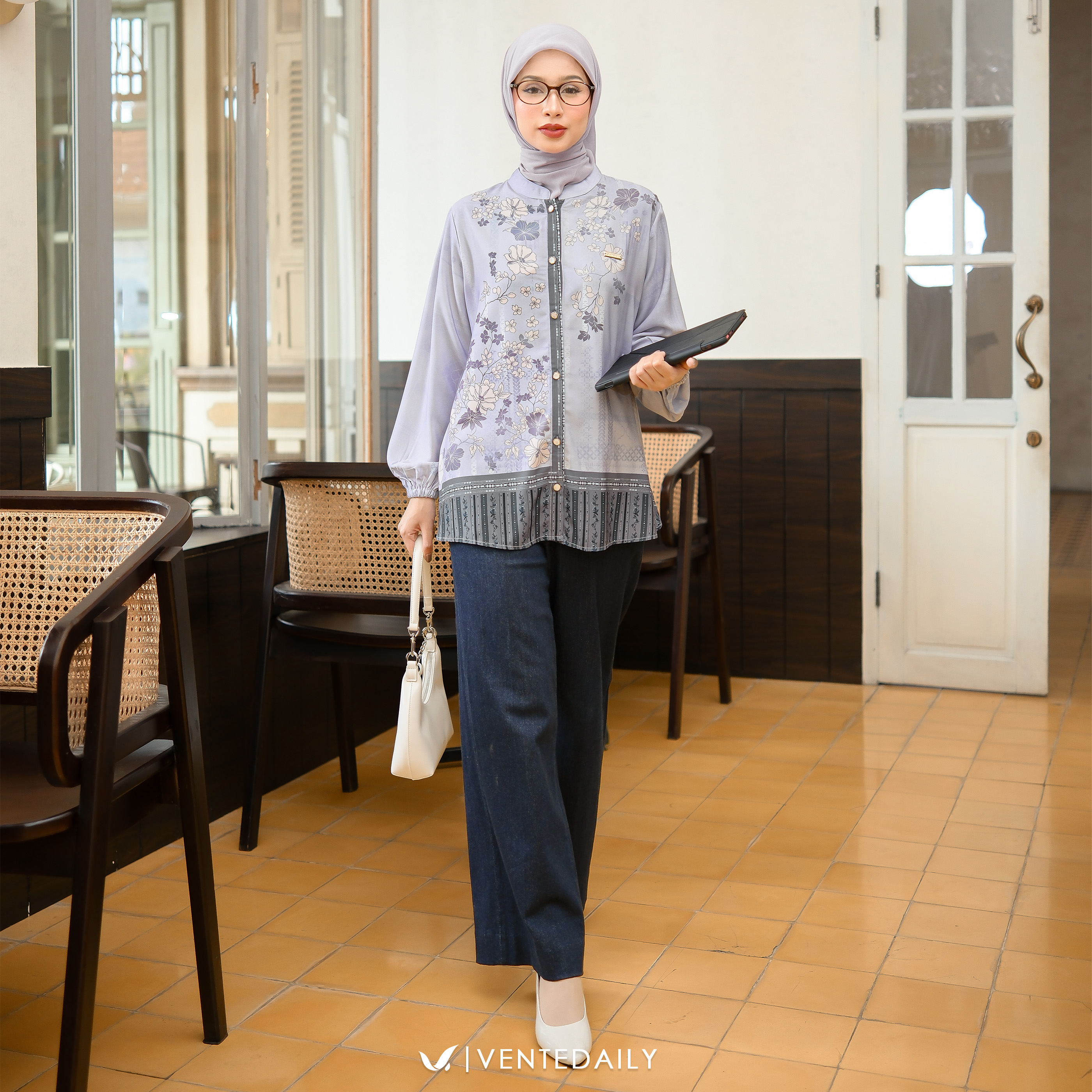 Ventedaily - Ziana Tunik Jumbo Atasan Wanita Kekinian Kondangan Elegan Terbaru