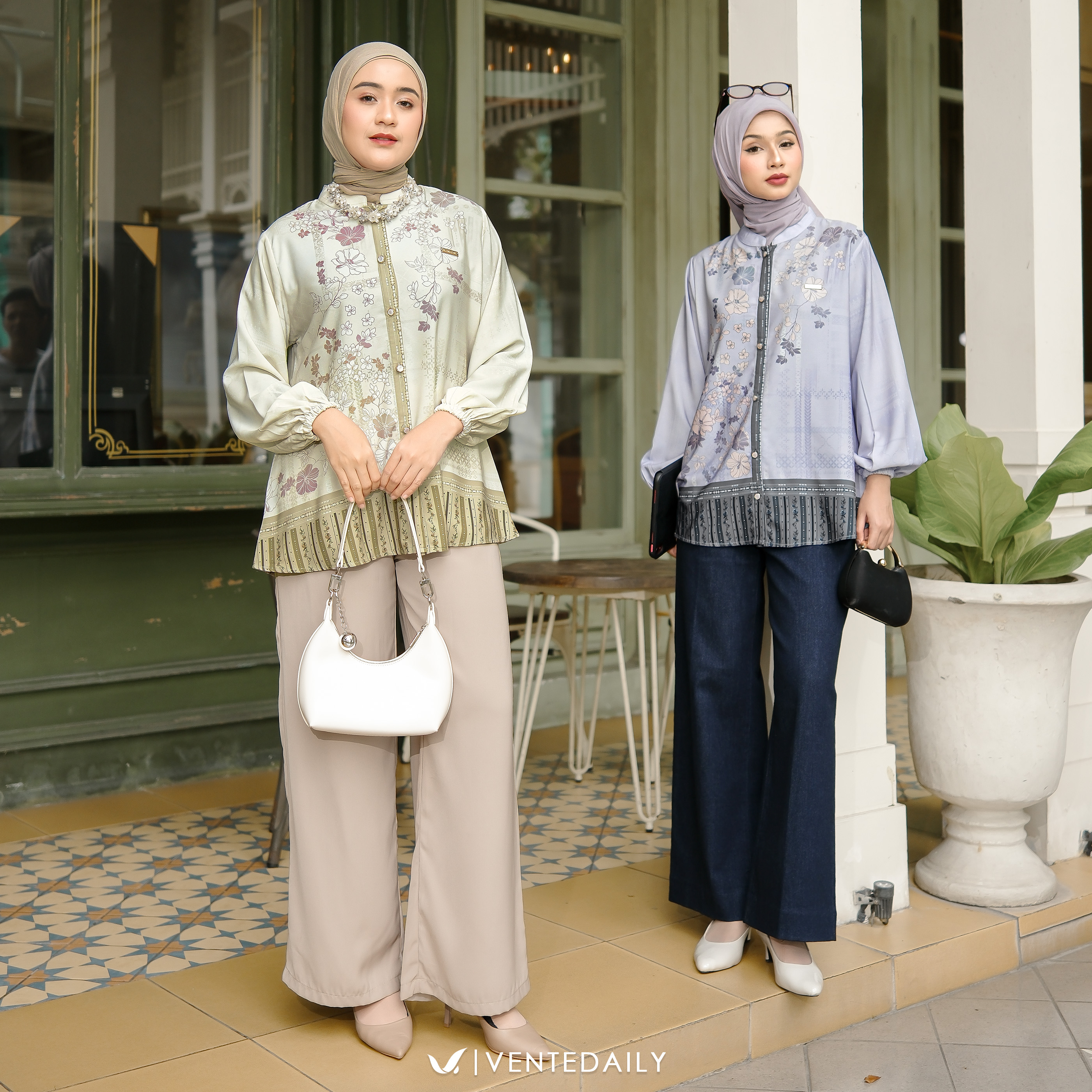 Ventedaily - Ziana Tunik Jumbo Atasan Wanita Kekinian Kondangan Elegan Terbaru