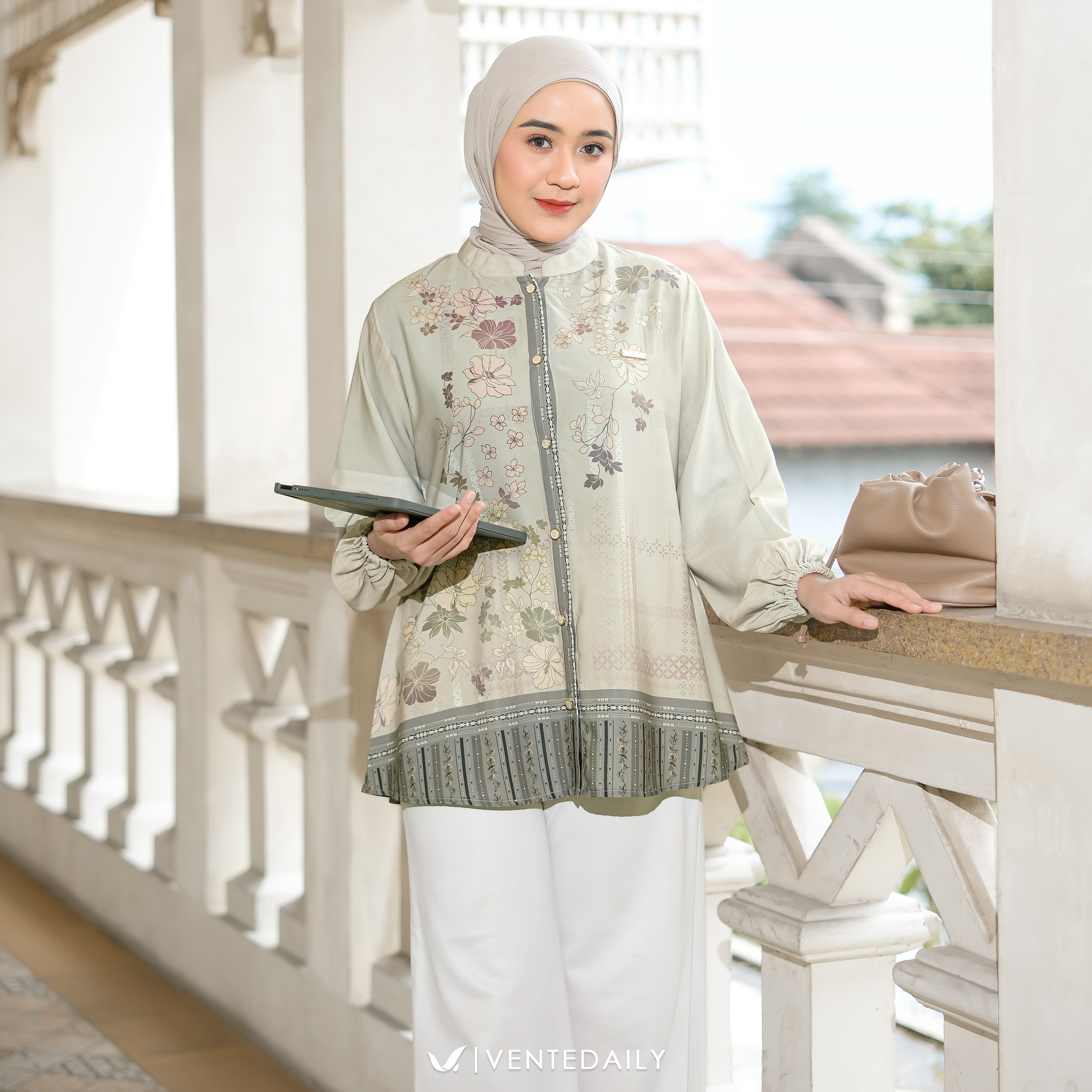 Ventedaily - Ziana Tunik Jumbo Atasan Wanita Kekinian Kondangan Elegan Terbaru