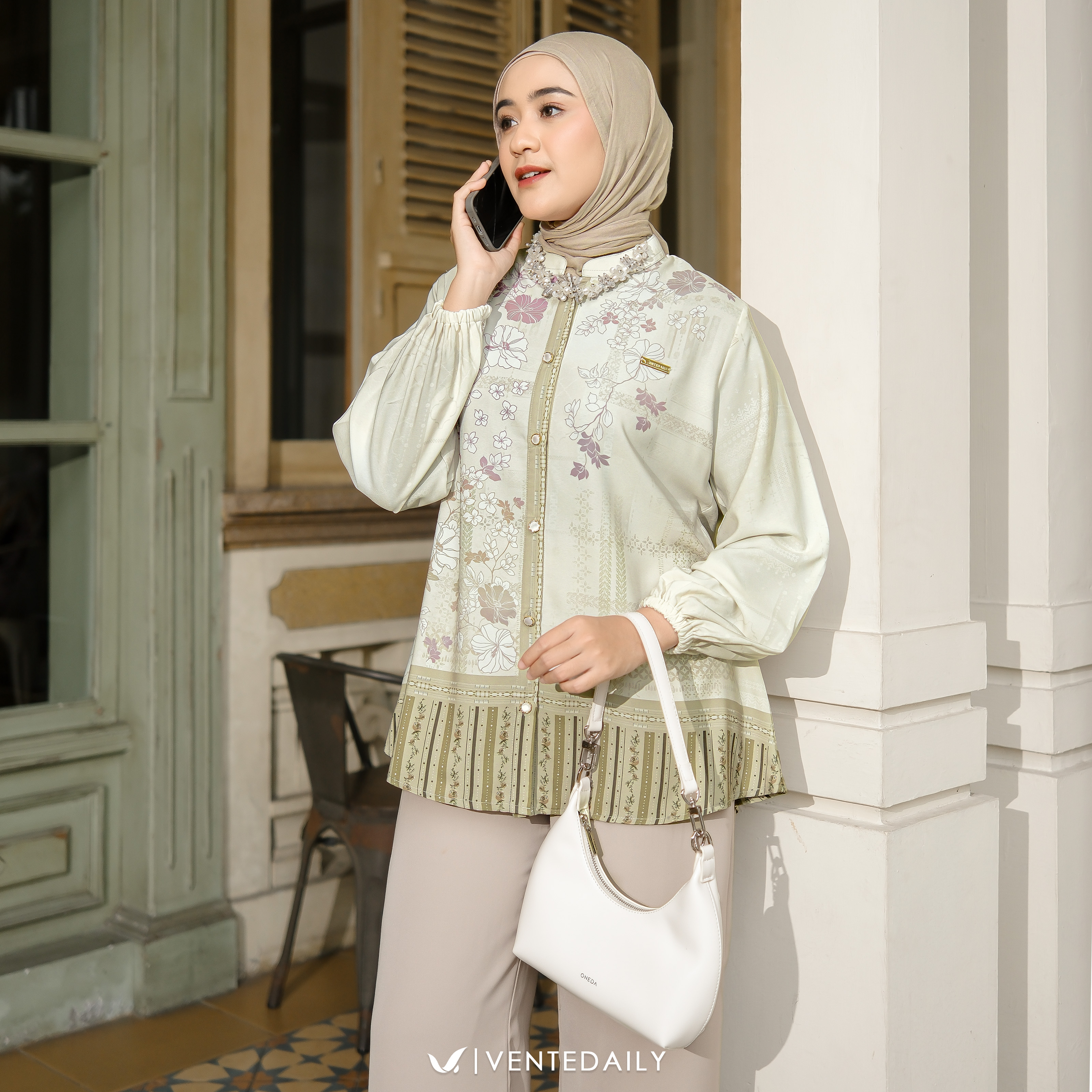 Ventedaily - Ziana Tunik Jumbo Atasan Wanita Kekinian Kondangan Elegan Terbaru
