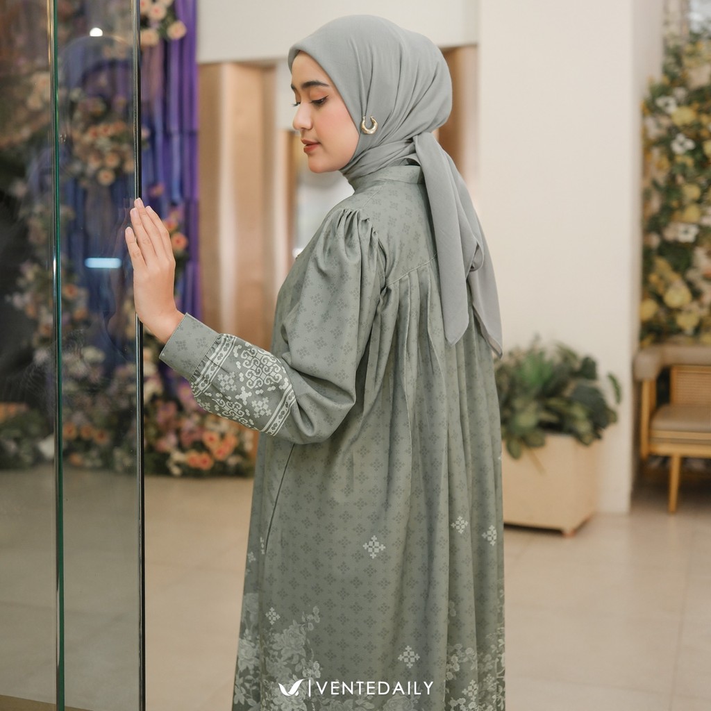 Ventedaily - Alina One Set Long Tunik Jumbo Kekinian Setelan Wanita Terbaru Kondangan Hajatan Daily
