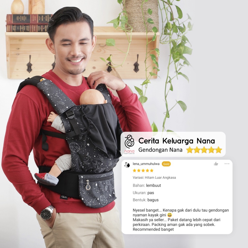 Maxima reguler motif by Nanababycarrier - gendongan bayi SSC M-shape newborn - 2 tahun