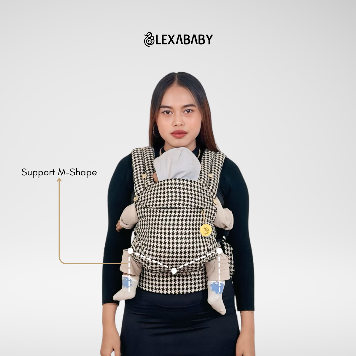 Nanababycarrier - LEXA Gendongan Bayi SSC M-Shape Gendongan Hadap Depan Newborn 1 Bulan - 2 Tahun