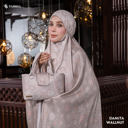 Image of MUKENA TAZBIYA PREMIUM DAMITA I Mukena Rayon Satin Jumbo Dewasa