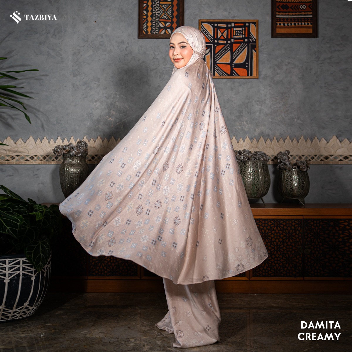 MUKENA TAZBIYA PREMIUM DAMITA I Mukena Rayon Satin Jumbo Dewasa