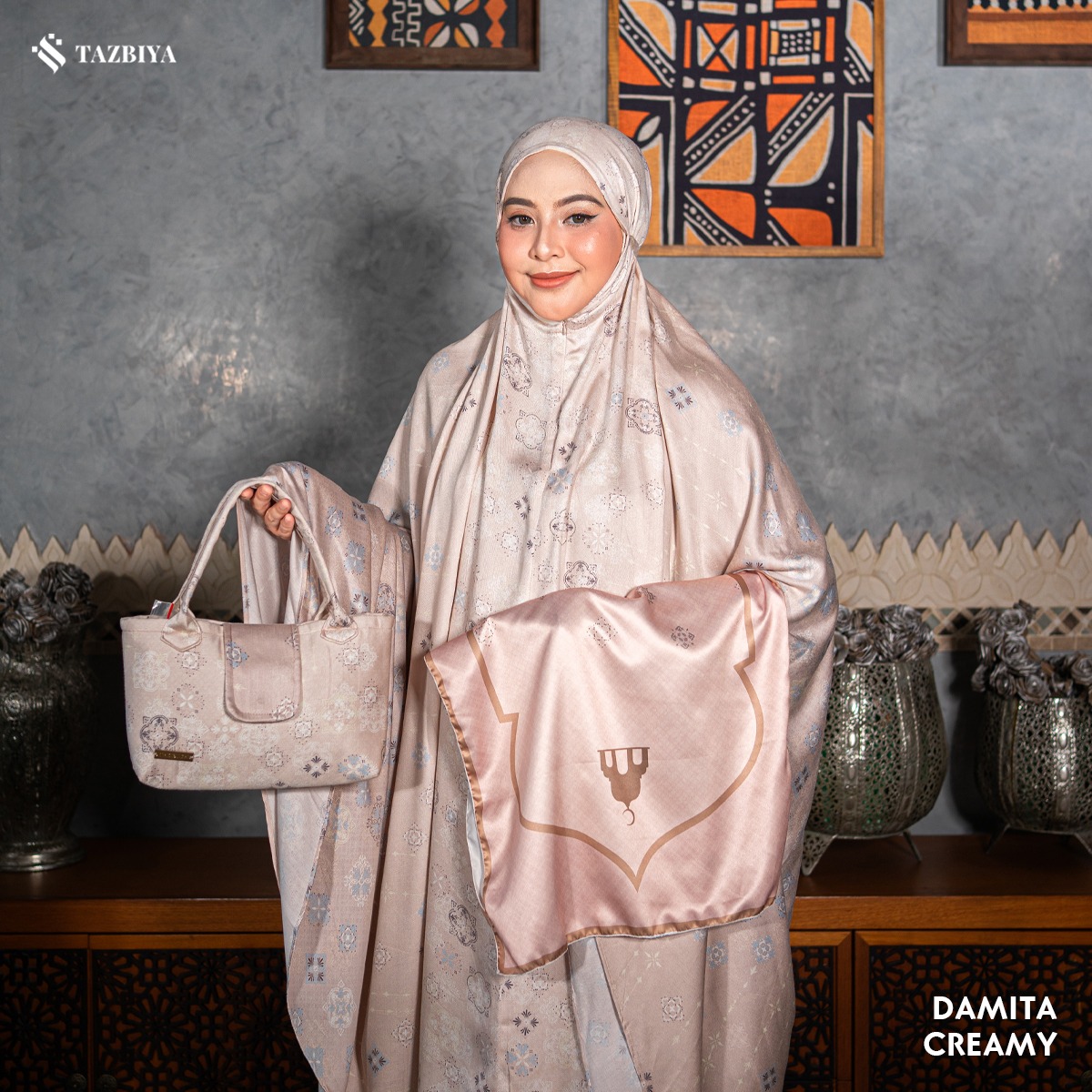 MUKENA TAZBIYA PREMIUM DAMITA I Mukena Rayon Satin Jumbo Dewasa