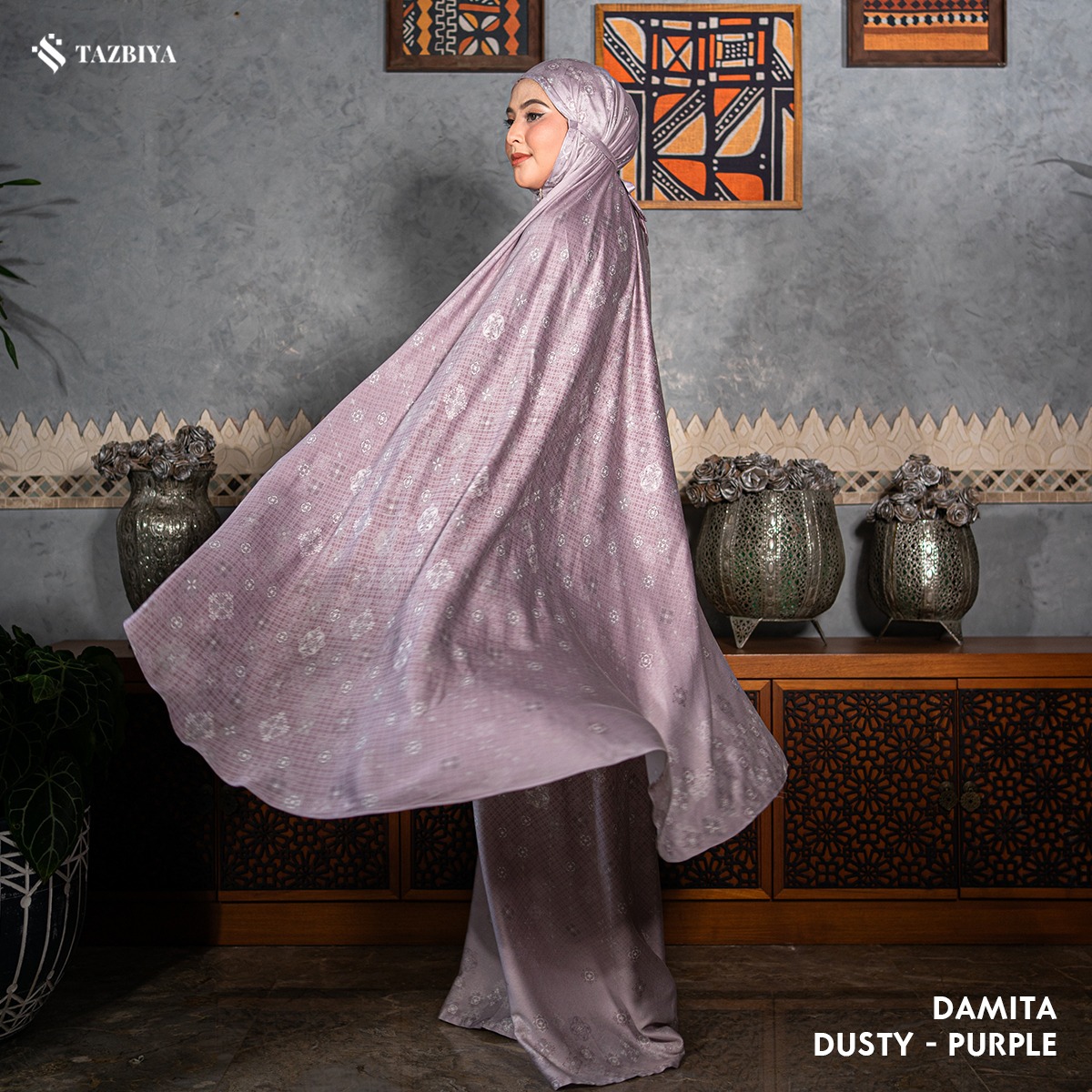 MUKENA TAZBIYA PREMIUM DAMITA I Mukena Rayon Satin Jumbo Dewasa