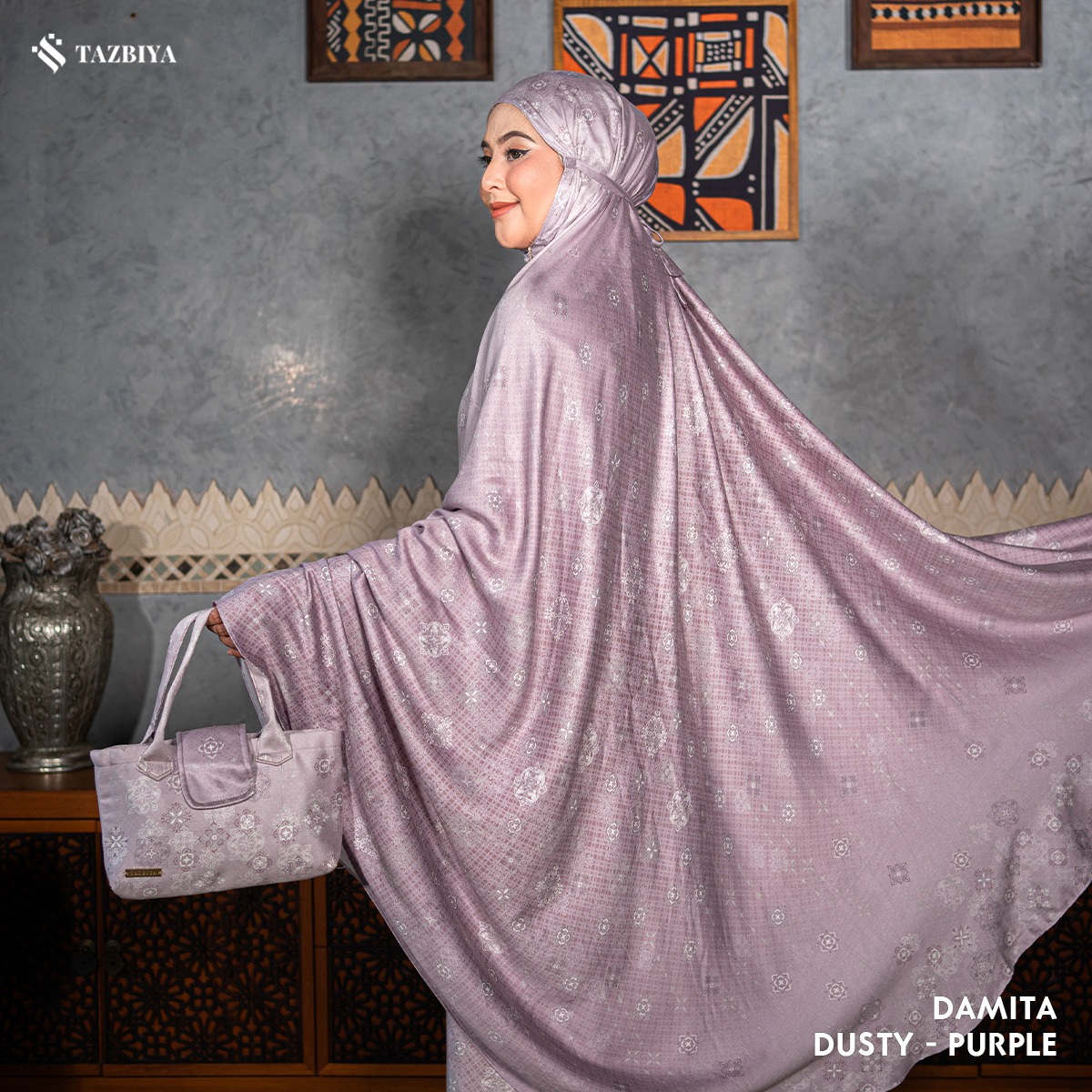 MUKENA TAZBIYA PREMIUM DAMITA I Mukena Rayon Satin Jumbo Dewasa
