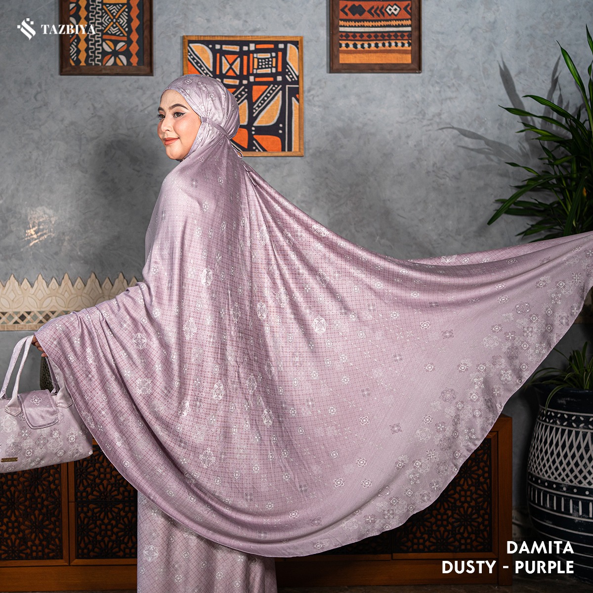 MUKENA TAZBIYA PREMIUM DAMITA I Mukena Rayon Satin Jumbo Dewasa