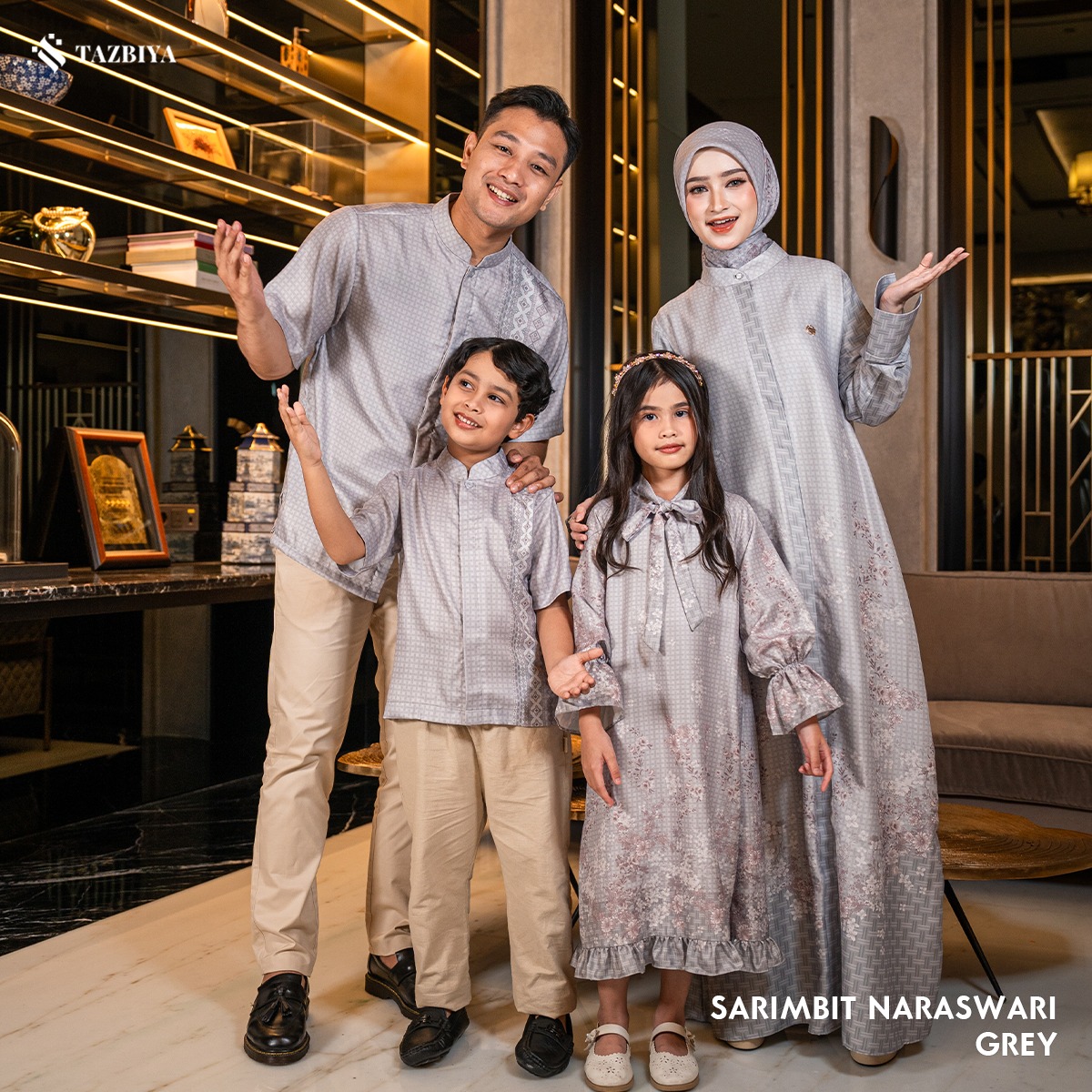[READY STOCK] TAZBIYA SARIMBIT NARASWARI SERIES | Baju Sarimbit Lebaran | Baju Sarimbit | Baju Sarimbit Keluarga | Sarimbit 2026