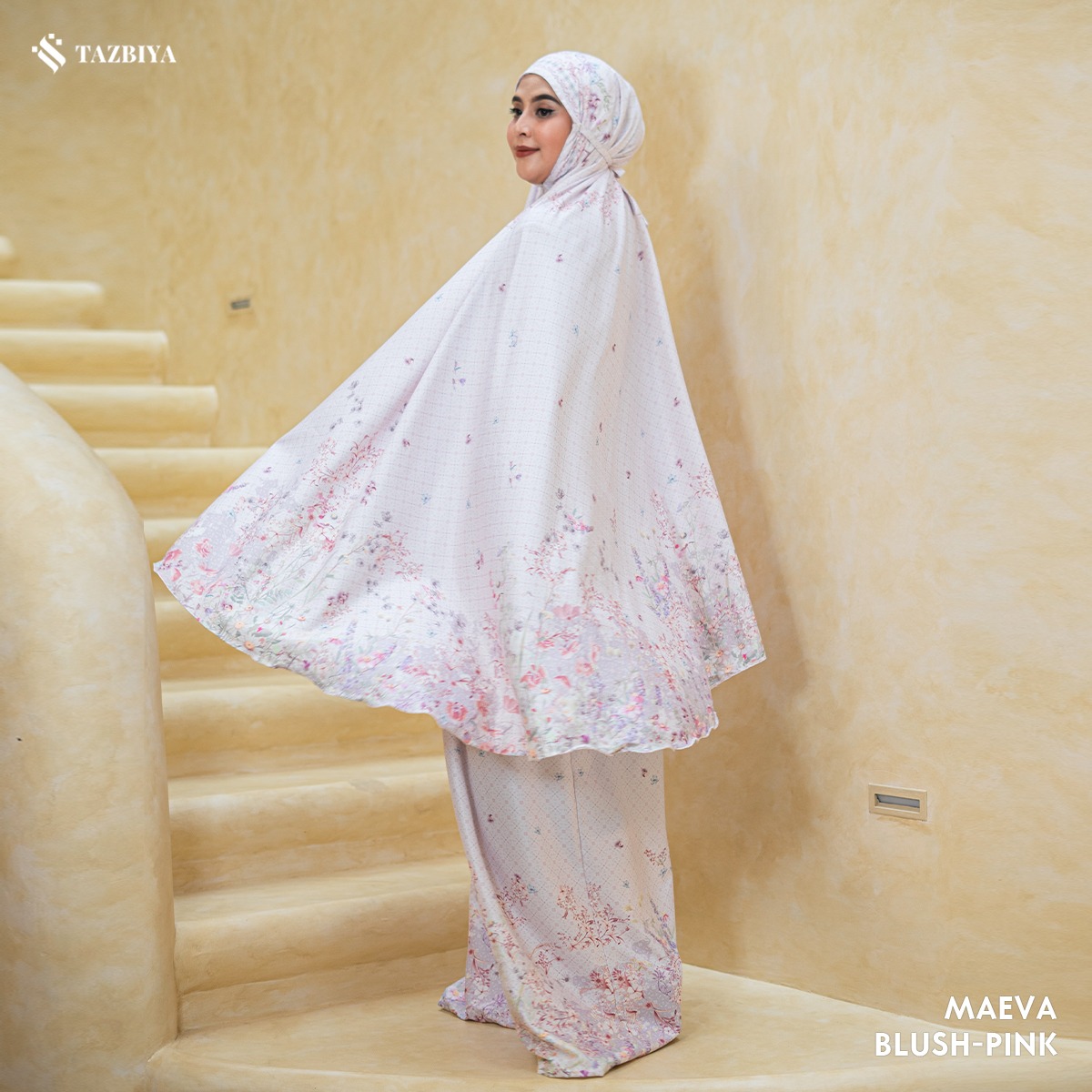 TAZBIYA MUKENA PREMIUM COTTON MAEVA SERIES ALLSIZE