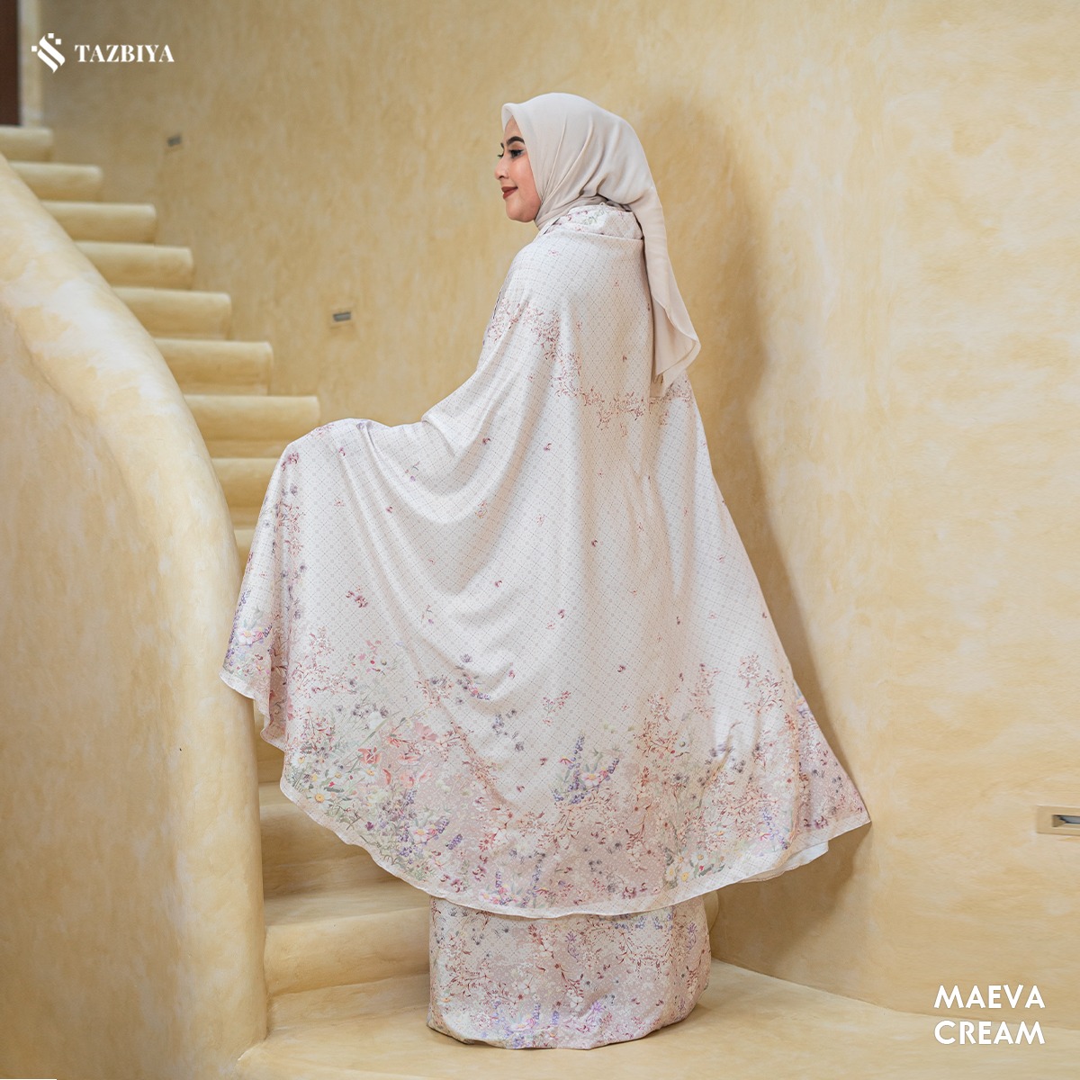 TAZBIYA MUKENA PREMIUM COTTON MAEVA SERIES ALLSIZE