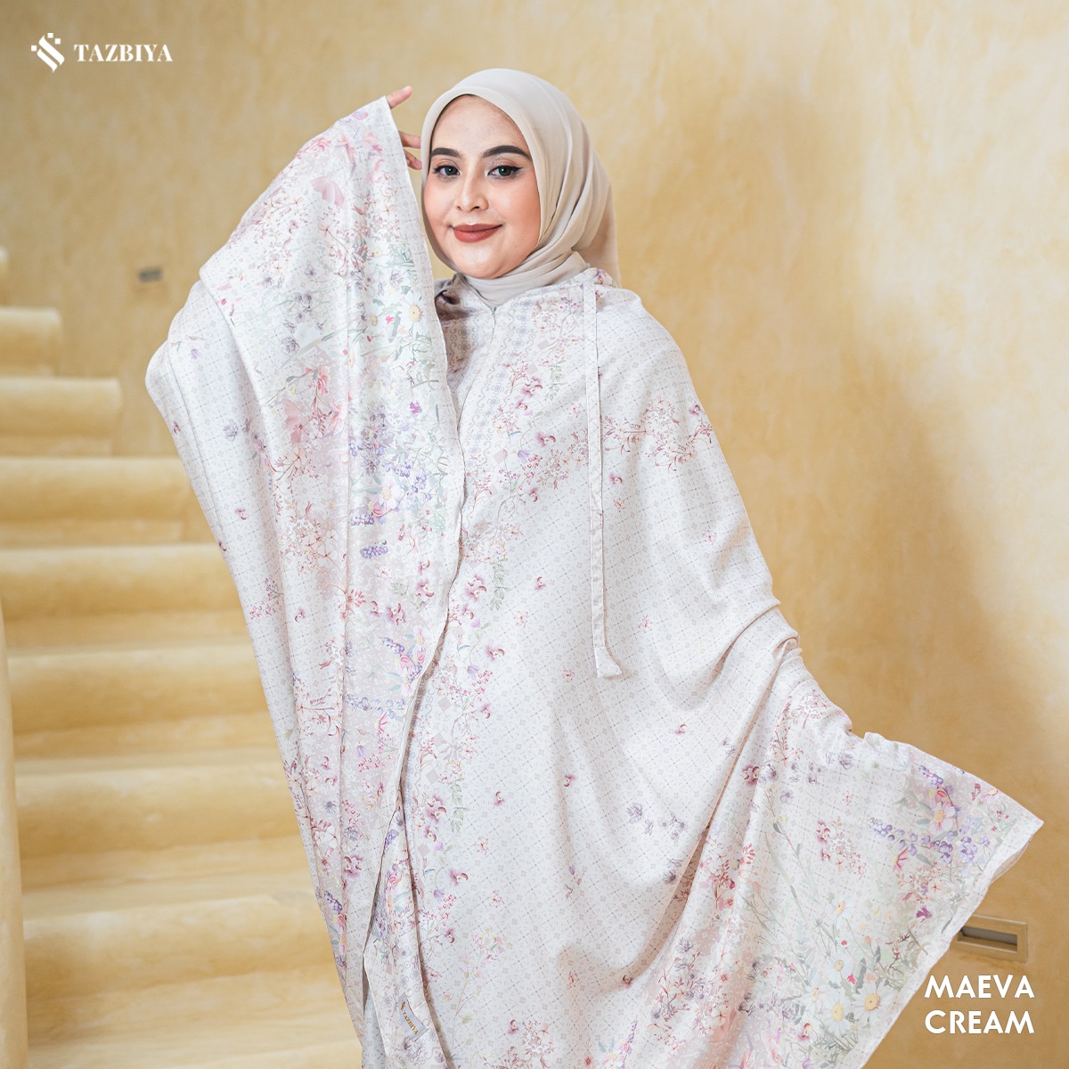 TAZBIYA MUKENA PREMIUM COTTON MAEVA SERIES ALLSIZE