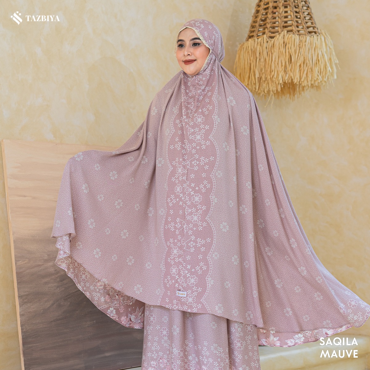 MUKENA TAZBIYA PREMIUM SAQILA I Mukena Rayon Premium Jumbo Dewasa