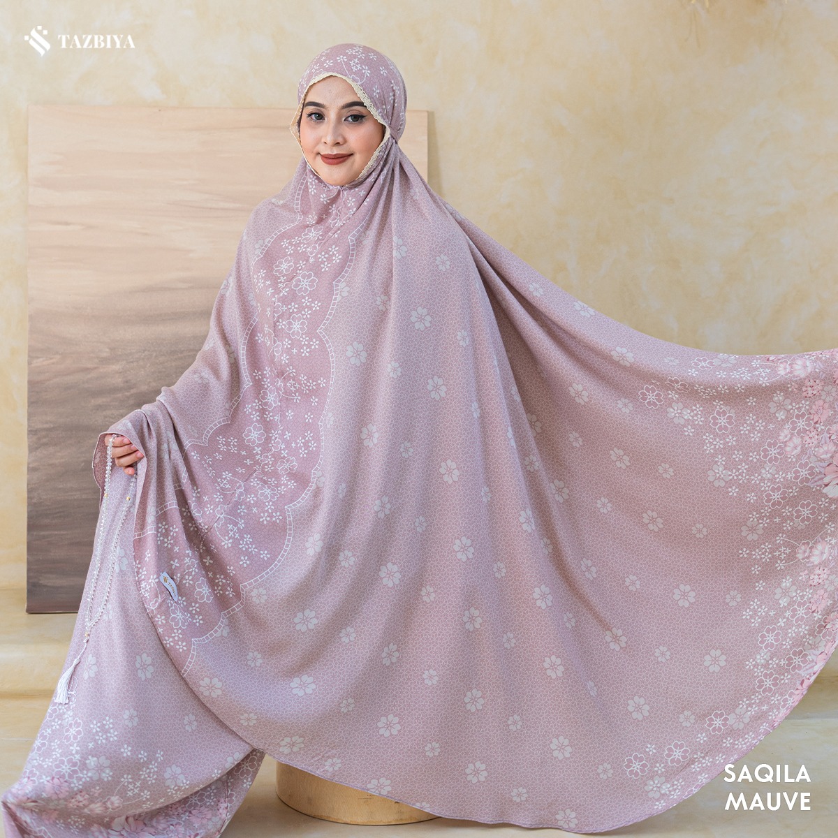 MUKENA TAZBIYA PREMIUM SAQILA I Mukena Rayon Premium Jumbo Dewasa