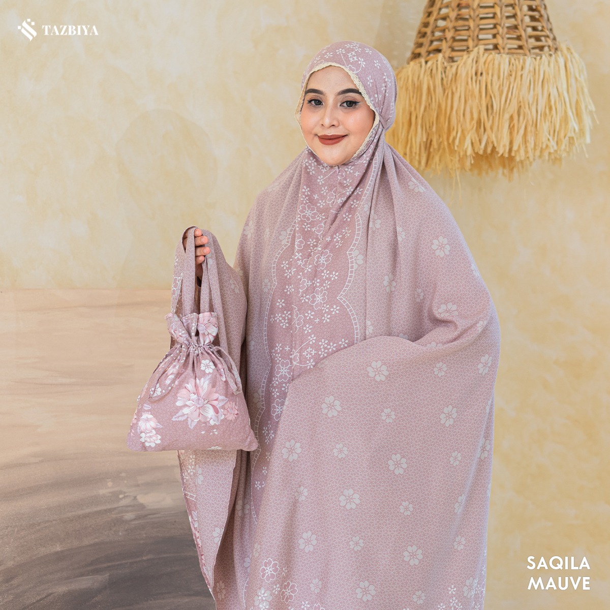 MUKENA TAZBIYA PREMIUM SAQILA I Mukena Rayon Premium Jumbo Dewasa