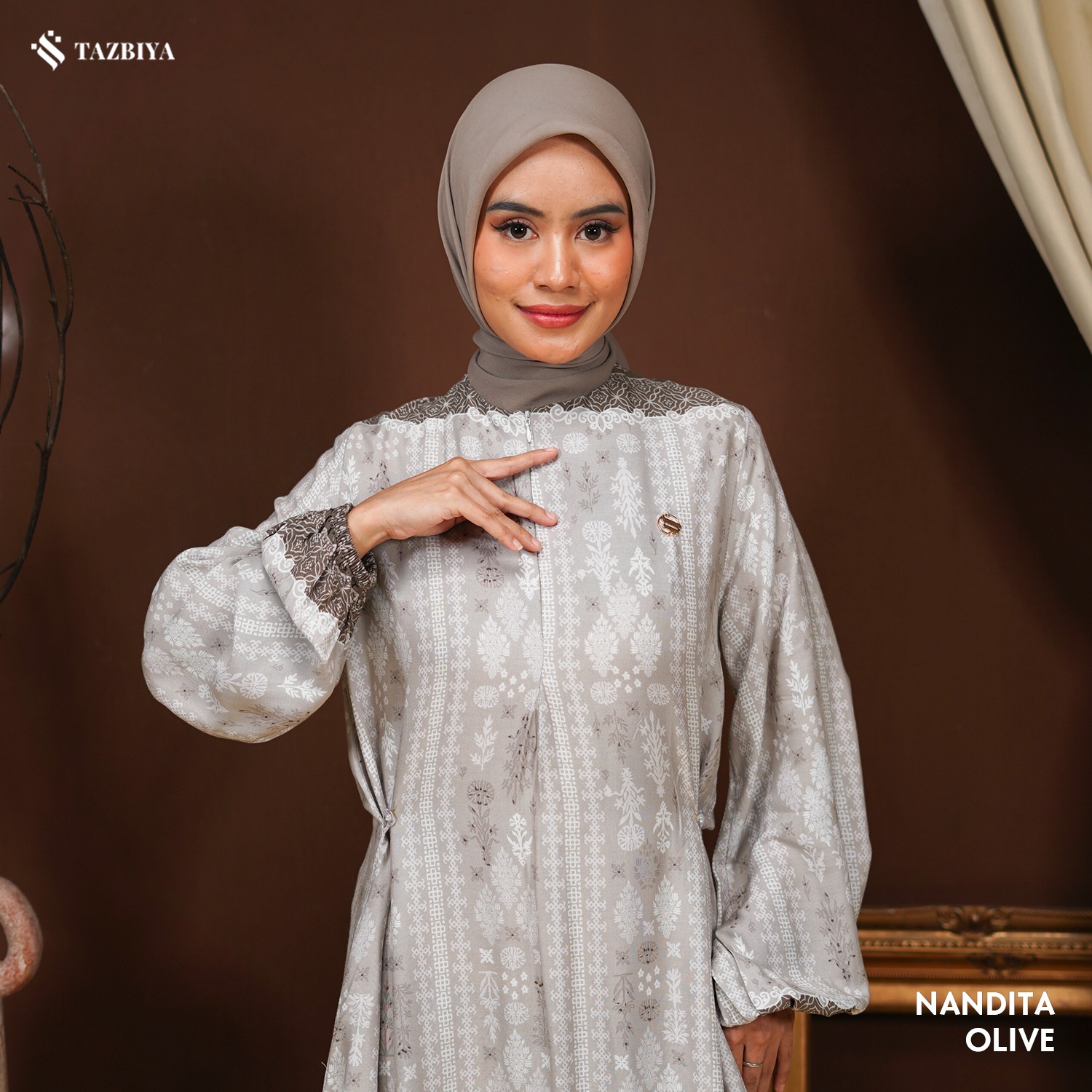 TAZBIYA MUSLIMWEAR GAMIS RAYON PREMIUM NANDITA SERIES