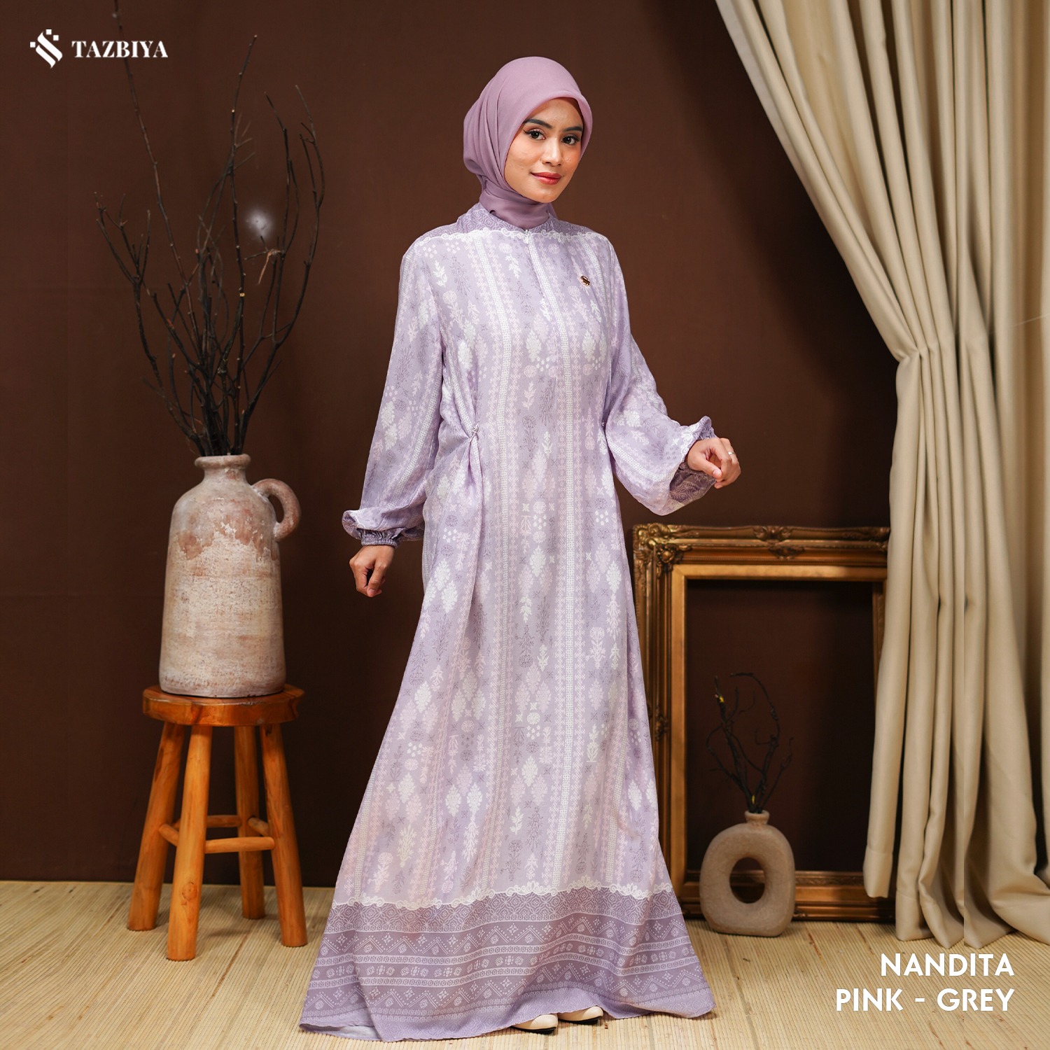 TAZBIYA MUSLIMWEAR GAMIS RAYON PREMIUM NANDITA SERIES