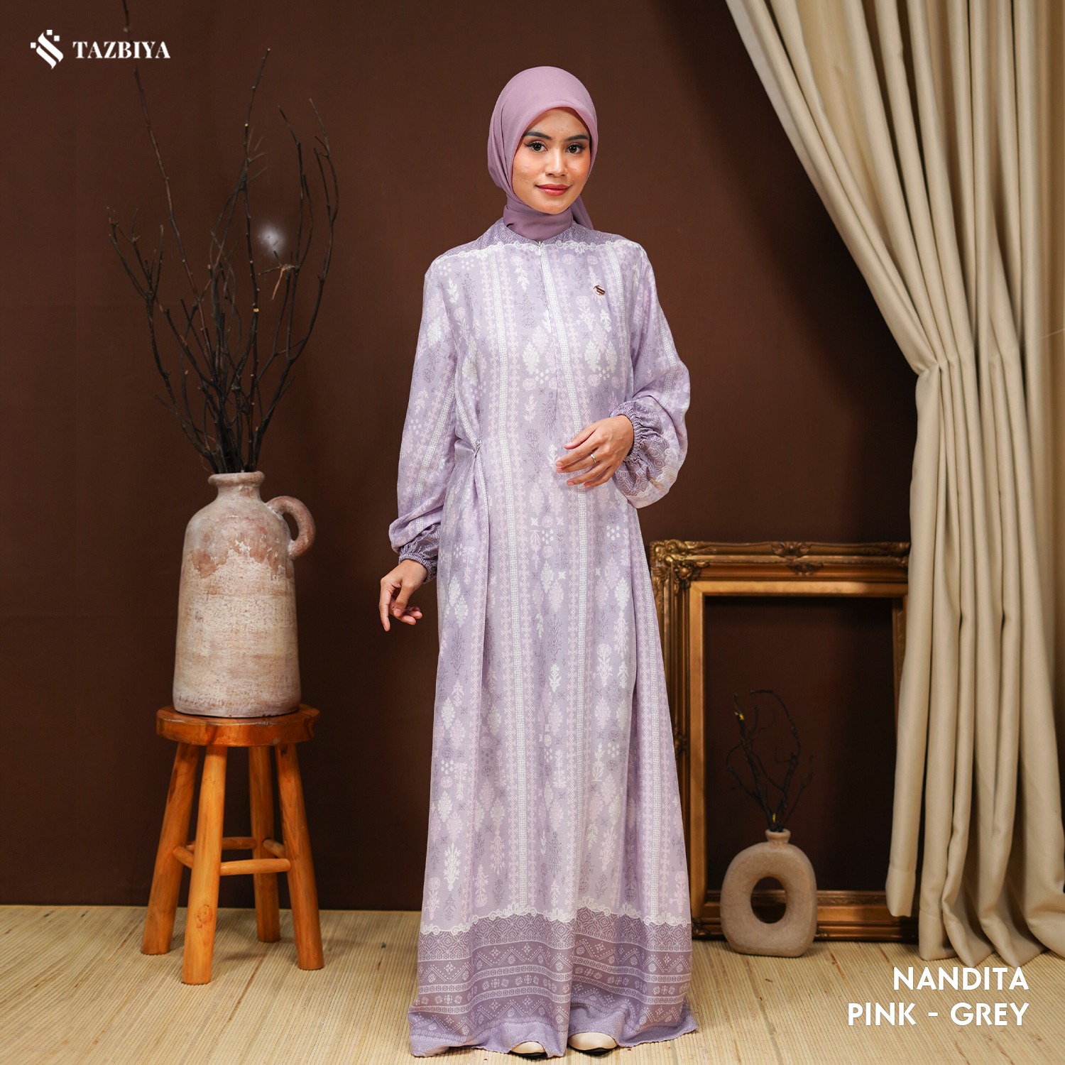 TAZBIYA MUSLIMWEAR GAMIS RAYON PREMIUM NANDITA SERIES