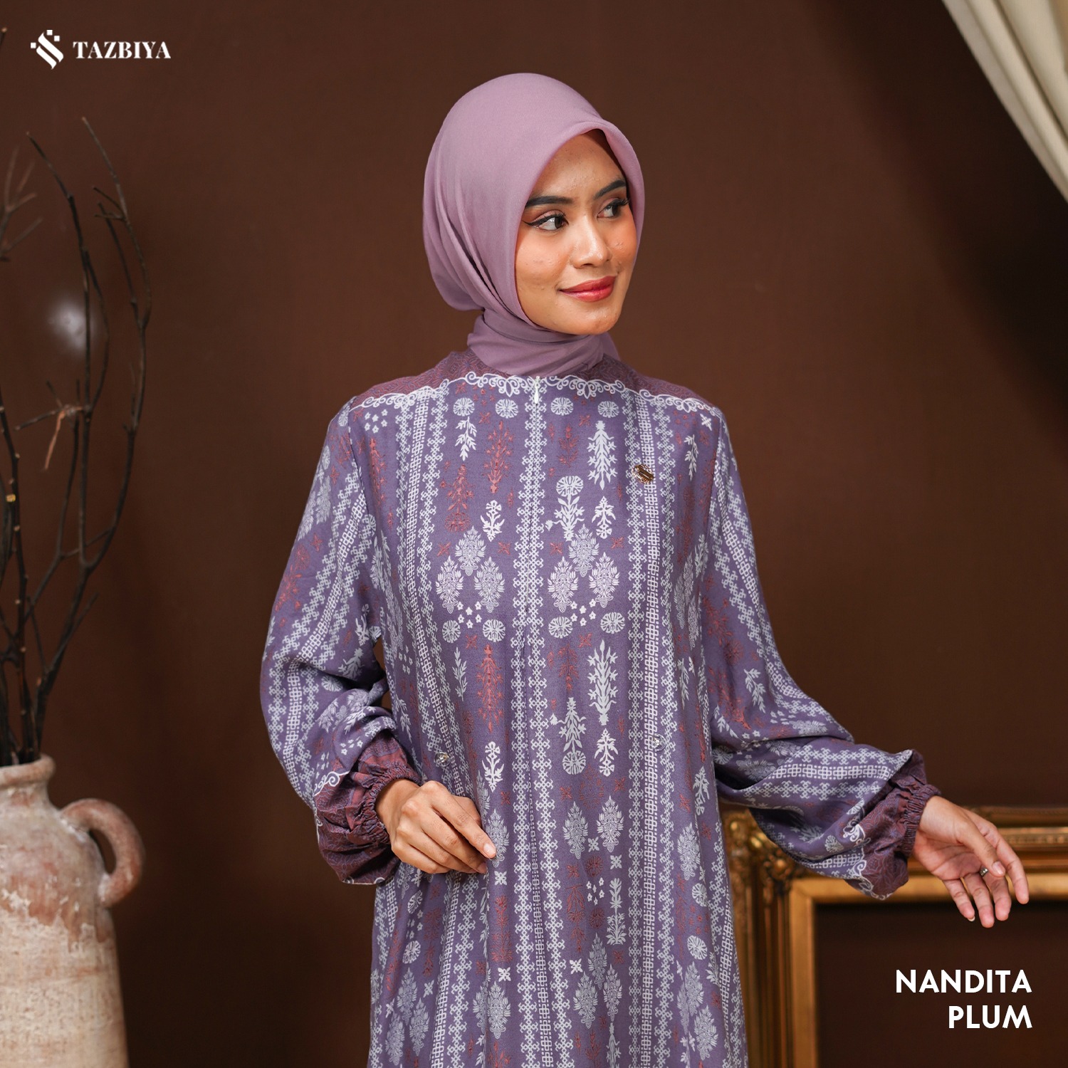 TAZBIYA MUSLIMWEAR GAMIS RAYON PREMIUM NANDITA SERIES