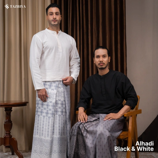 Image of TAZBIYA PRAYER-SET SARUNG ALHADI SERIES I SARUNG LAKI LAKI DEWASA MOTIF