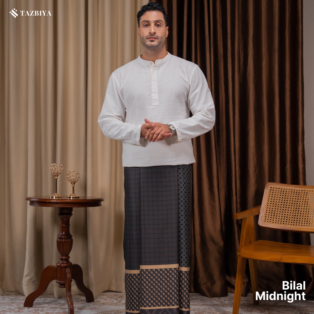 TAZBIYA PRAYER-SET SARUNG BILAL SERIES I SARUNG LAKI LAKI DEWASA MOTIF