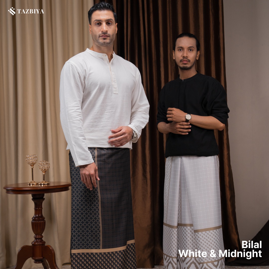 TAZBIYA PRAYER-SET SARUNG BILAL SERIES I SARUNG LAKI LAKI DEWASA MOTIF