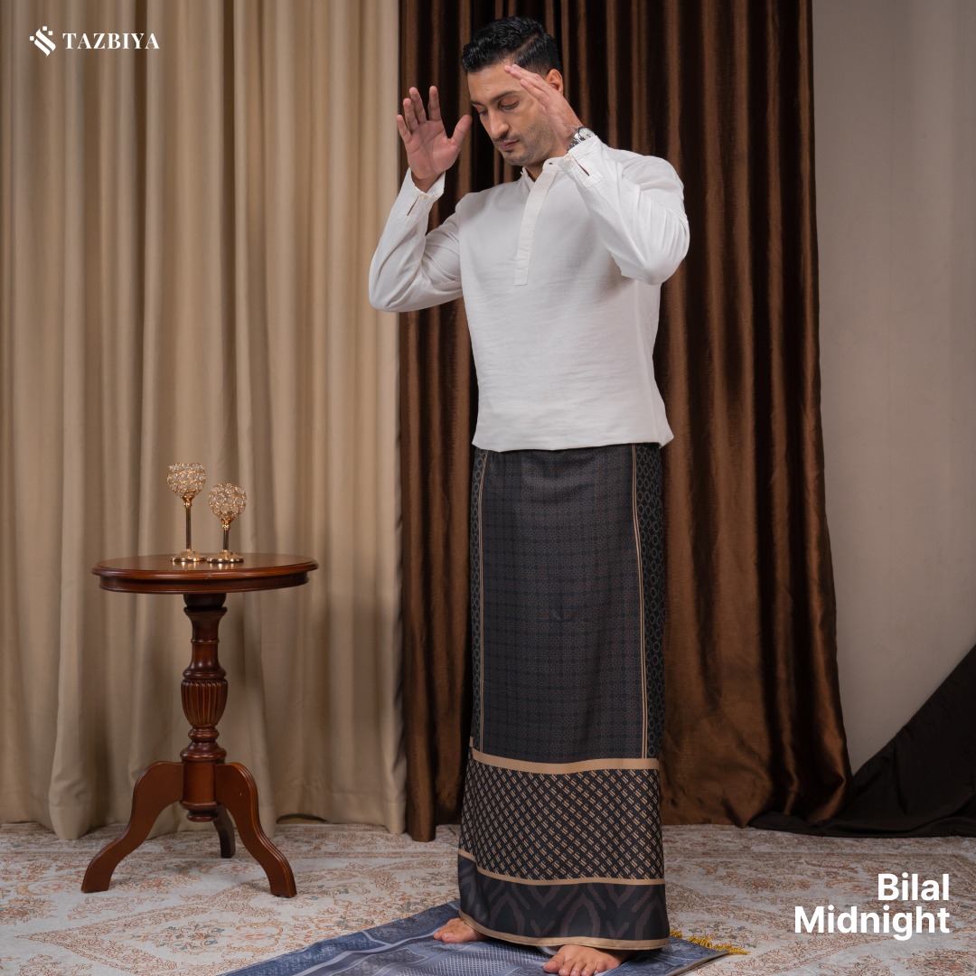 TAZBIYA PRAYER-SET SARUNG BILAL SERIES I SARUNG LAKI LAKI DEWASA MOTIF