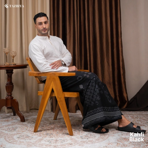 Image of TAZBIYA PRAYER-SET SARUNG KATUN KAHFI SERIES I SARUNG LAKI LAKI DEWASA MOTIF