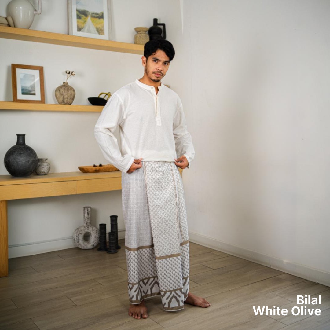 TAZBIYA PRAYER-SET SARUNG BILAL SERIES I SARUNG LAKI LAKI DEWASA MOTIF