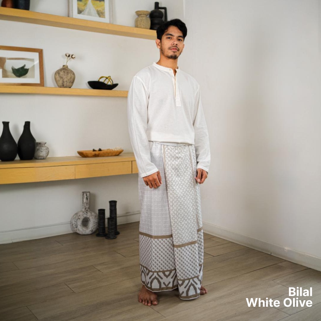 TAZBIYA PRAYER-SET SARUNG BILAL SERIES I SARUNG LAKI LAKI DEWASA MOTIF