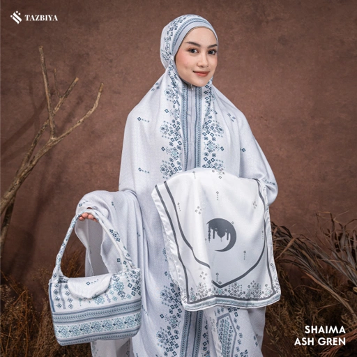 Image of TAZBIYA MUKENA RAYON SATIN PREMIUM SHAIMA SERIES