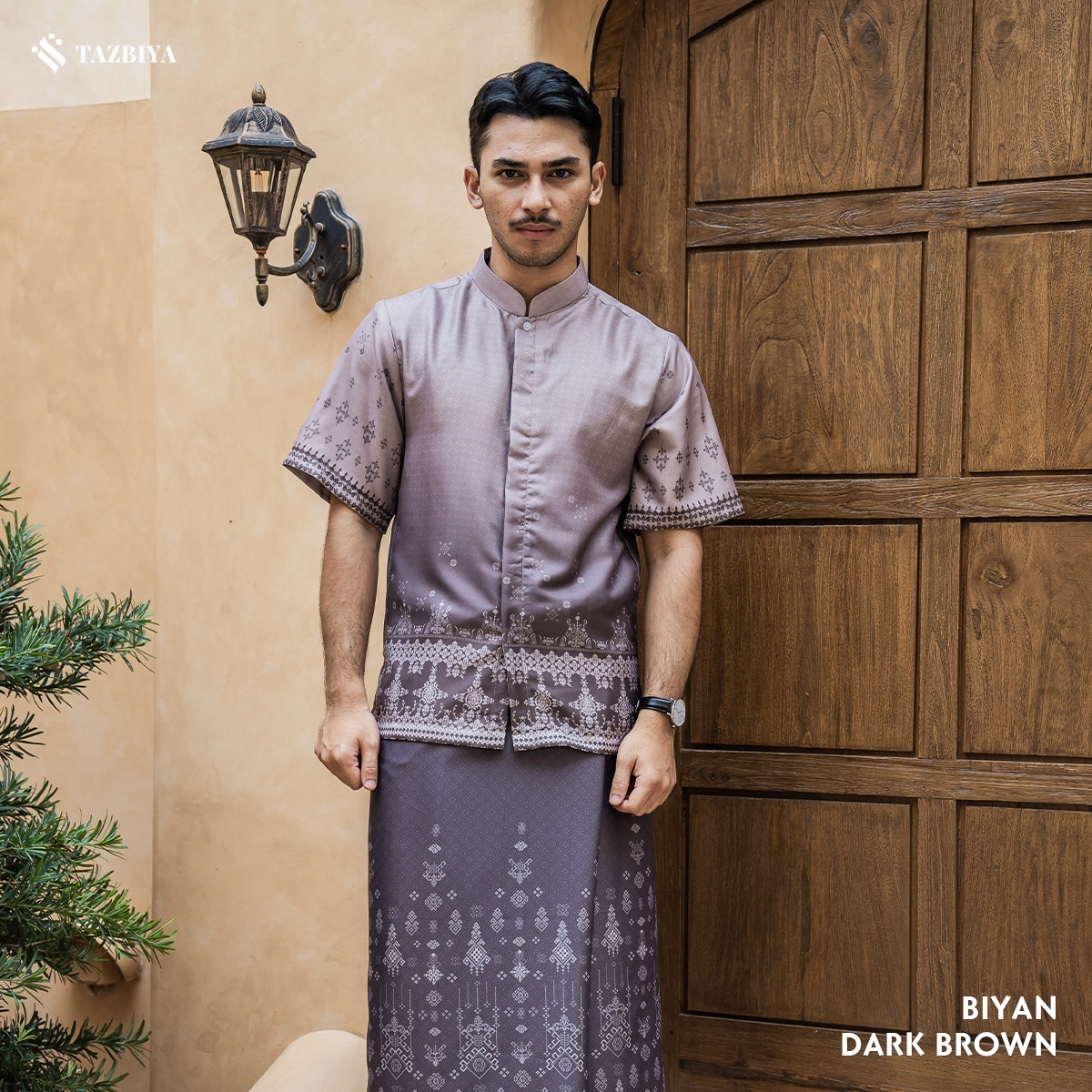 TAZBIYA KOKO DEWASA BIYAN SERIES | KOKO LENGAN PENDEK MOTIF | KOKO PRIA DEWASA | KEMEJA MUSLIM DEWASA MODERN