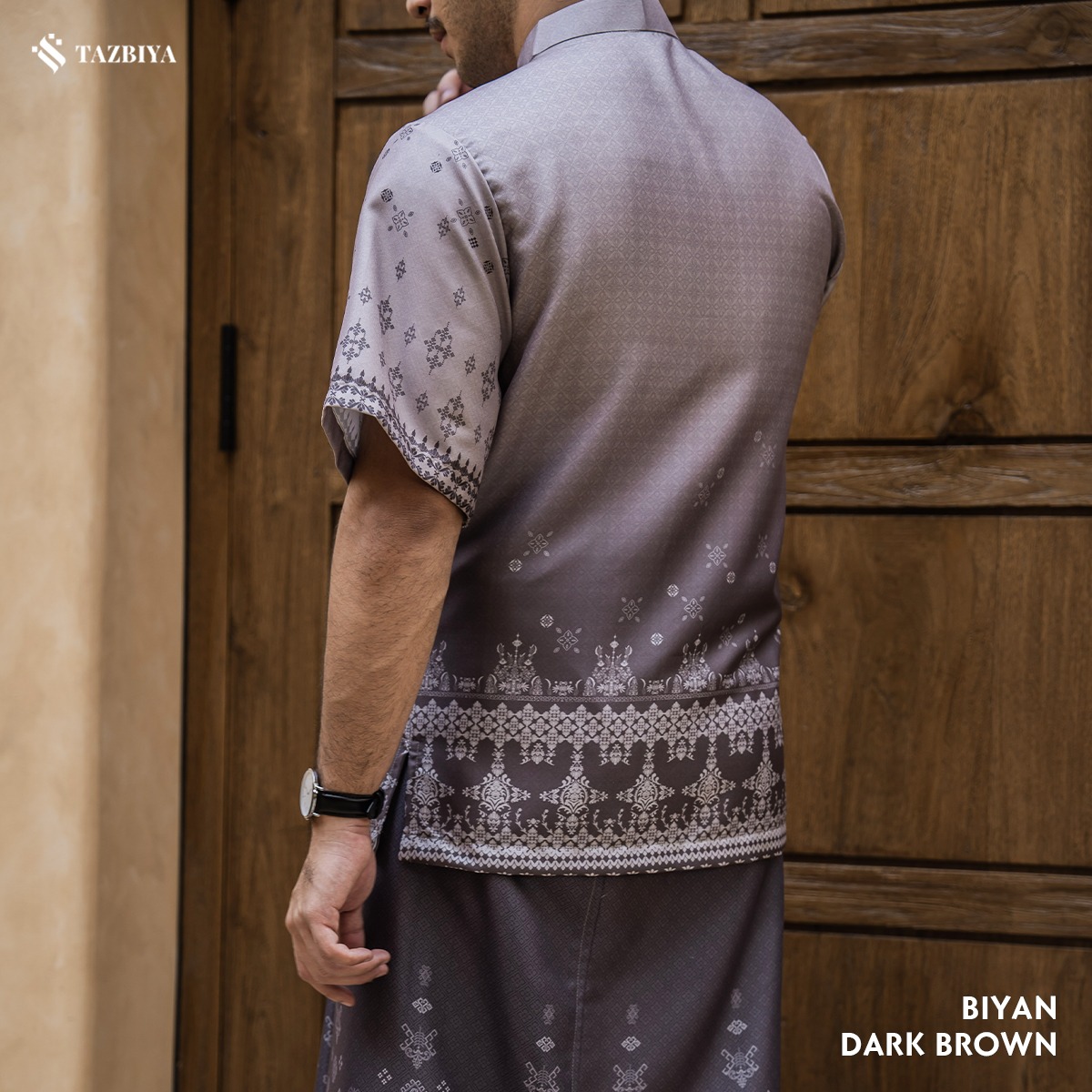 TAZBIYA KOKO DEWASA BIYAN SERIES | KOKO LENGAN PENDEK MOTIF | KOKO PRIA DEWASA | KEMEJA MUSLIM DEWASA MODERN
