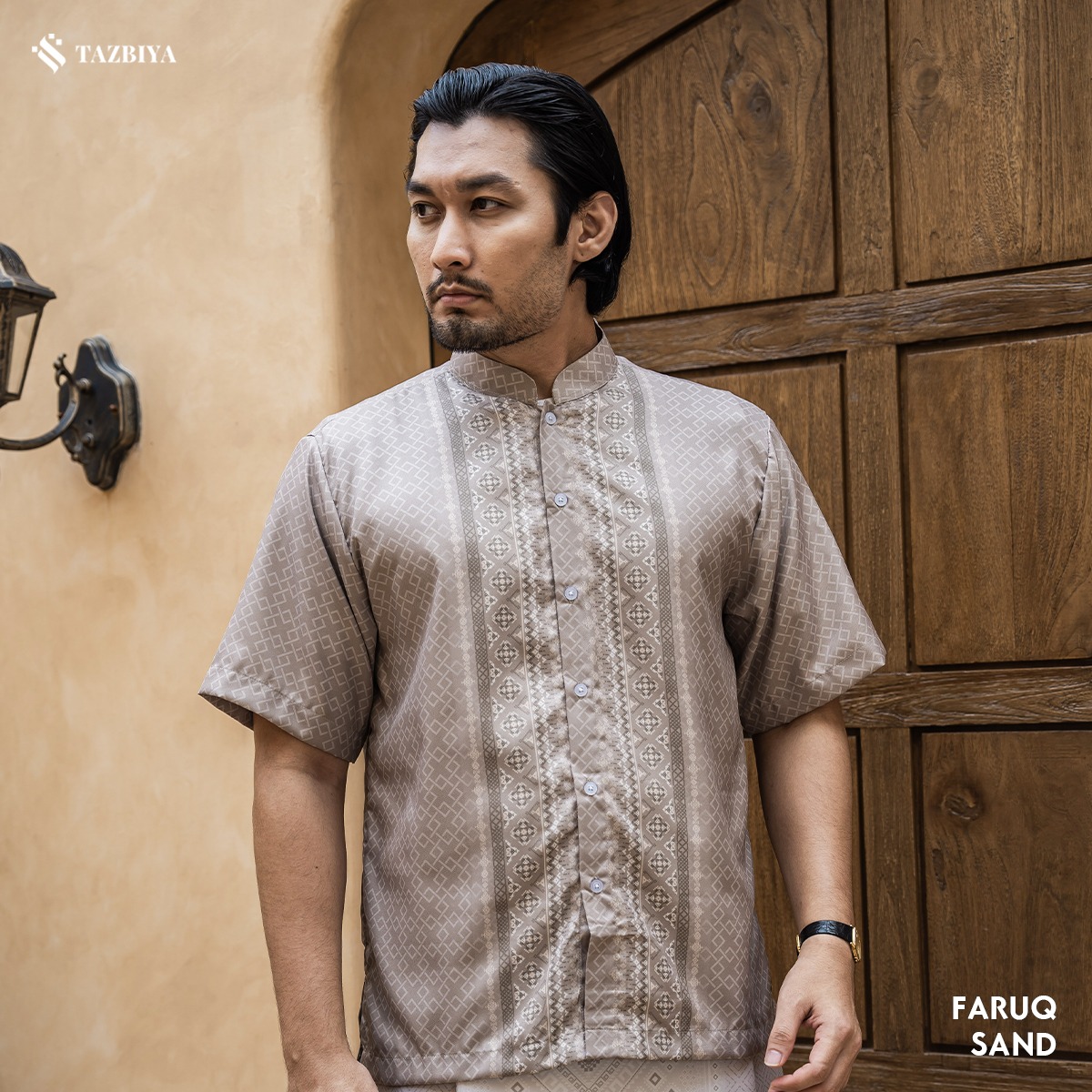 TAZBIYA KOKO DEWASA FARUQ SERIES | KOKO LENGAN PENDEK MOTIF | KOKO PRIA DEWASA | KEMEJA MUSLIM DEWASA MODERN
