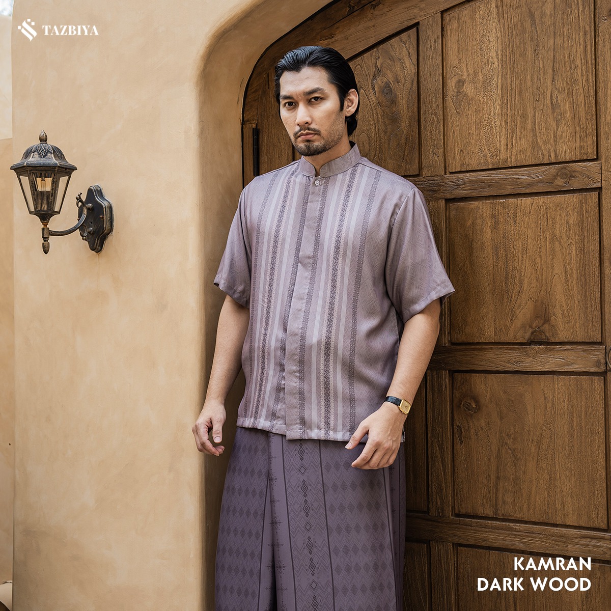 TAZBIYA KOKO DEWASA KAMRAN SERIES | KOKO LENGAN PENDEK MOTIF | KOKO PRIA DEWASA | KEMEJA MUSLIM DEWASA MODERN